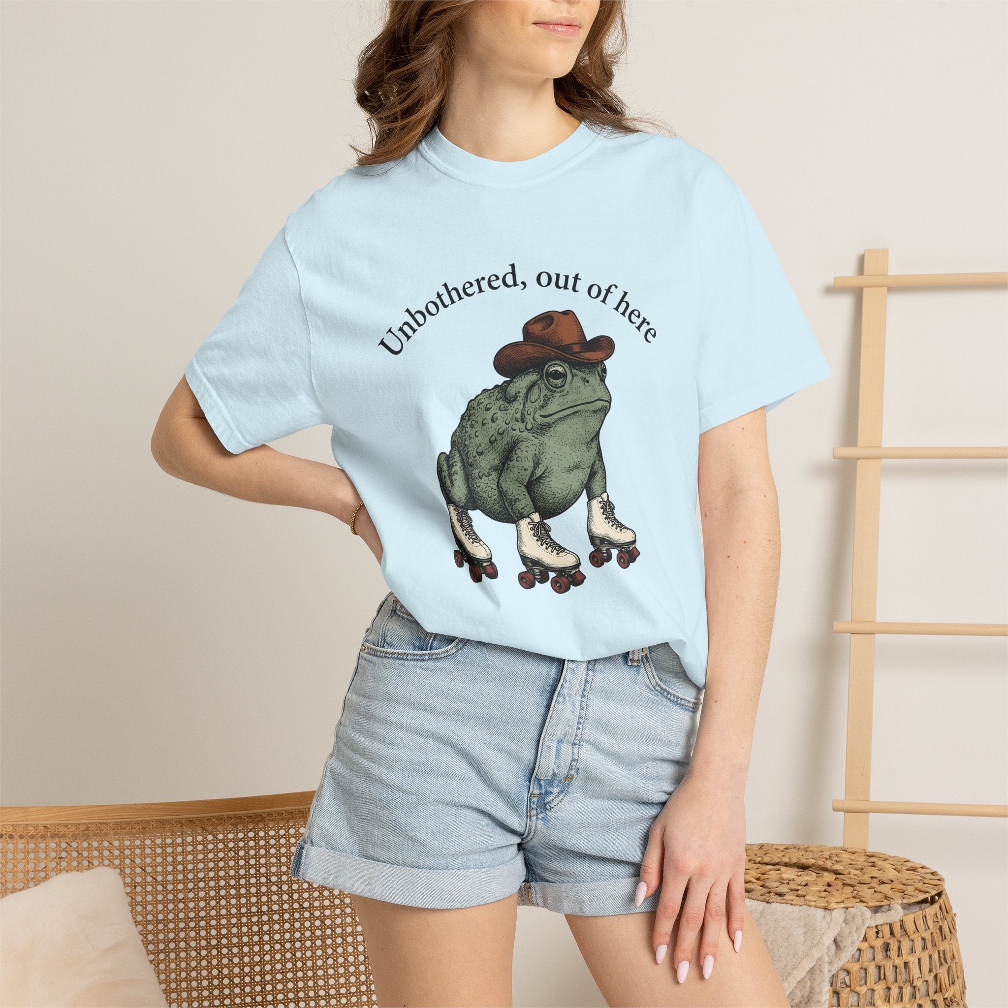 Roller Frog Shirt Animals Jokes Gift Women Classic Tee Toad T-Shirt Wildlife Fan Frogger Tshirt Humor Graphic Line Art Cowboy Cap Tshirt