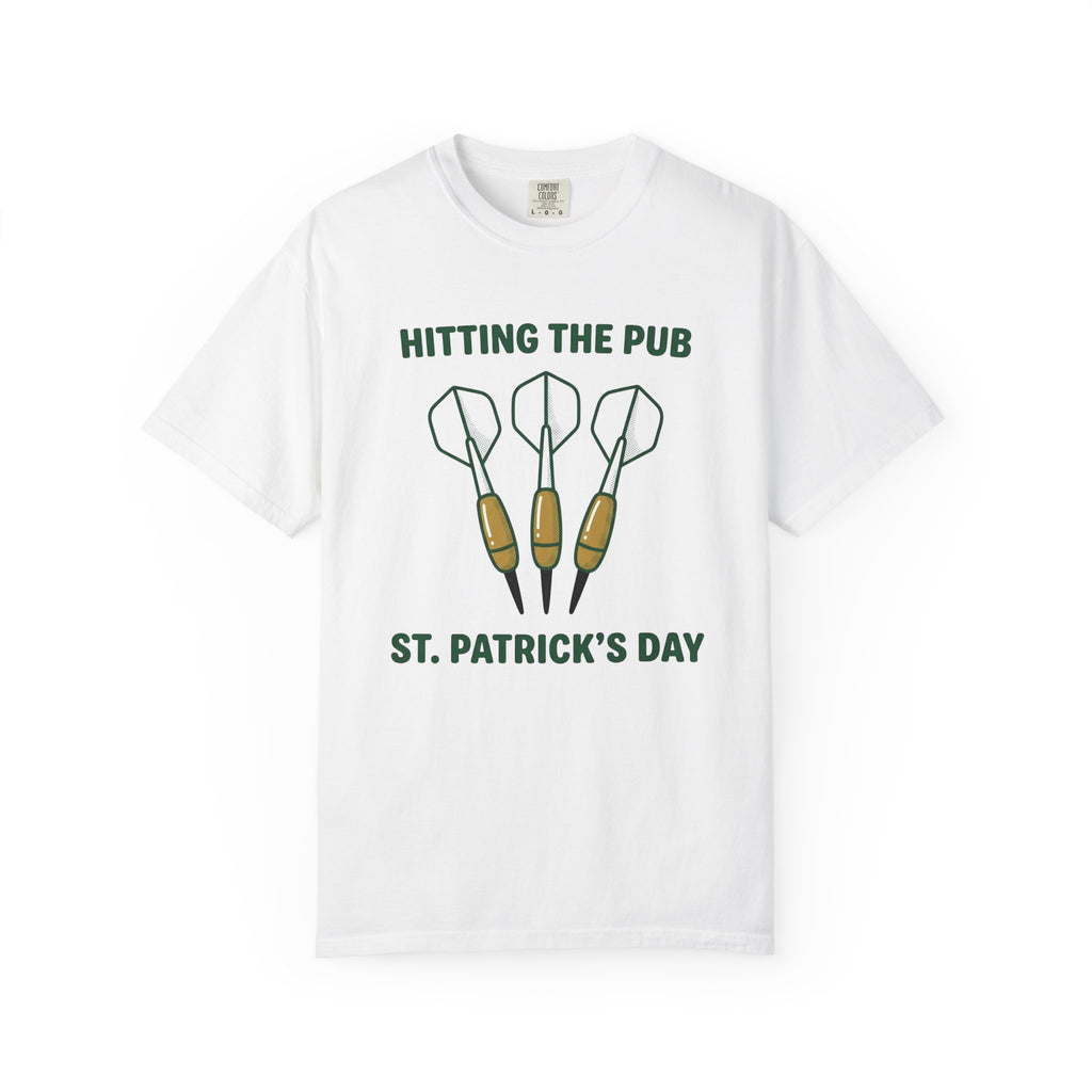 Dart Players Shirt St Patrick's Day Cocktails Gift Women Line Art Tee Darts T-Shirt Irish Fan Minimalist Tshirt Cocktail Graphic Distressed