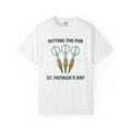Dart Players Shirt St Patrick's Day Cocktails Gift Women Line Art Tee Darts T-Shirt Irish Fan Minimalist Tshirt Cocktail Graphic Distressed