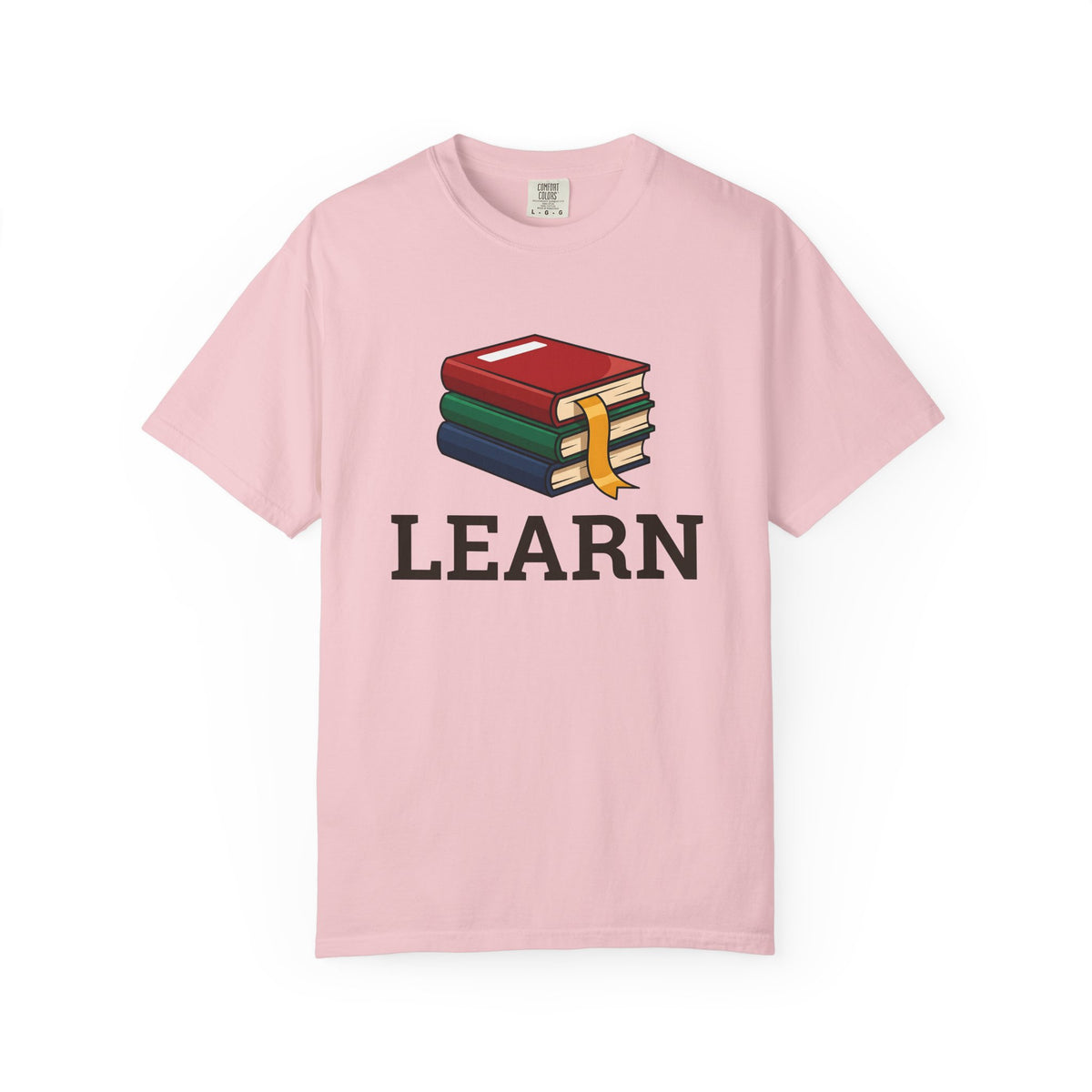 Stacked Books Cartoon T-Shirt – Bookish Teacher Reading Lover, Unisex Graphic Tee