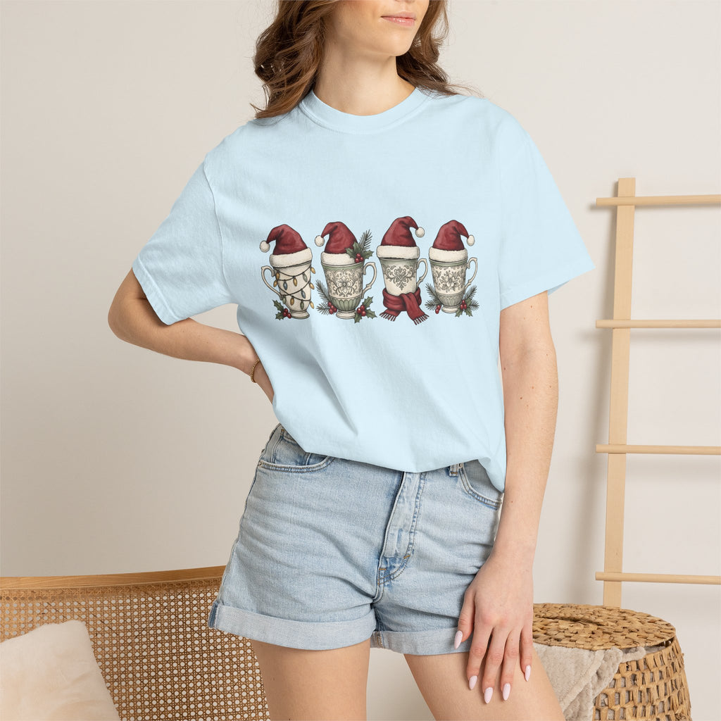 Holiday Hat Mugs Shirt Christmas Cappuccino Gift Women Farmhouse Tee Mug T-Shirt Xmas Fan Coffee Mug Tshirt Cappuccino Graphic Cartoon