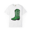 Western Boot Shirt St Patrick's Day Country Gift Women Graphic Tee Cowboy Boot T-Shirt Luck Fan Illustrated Tshirt Rural Graphic Retro
