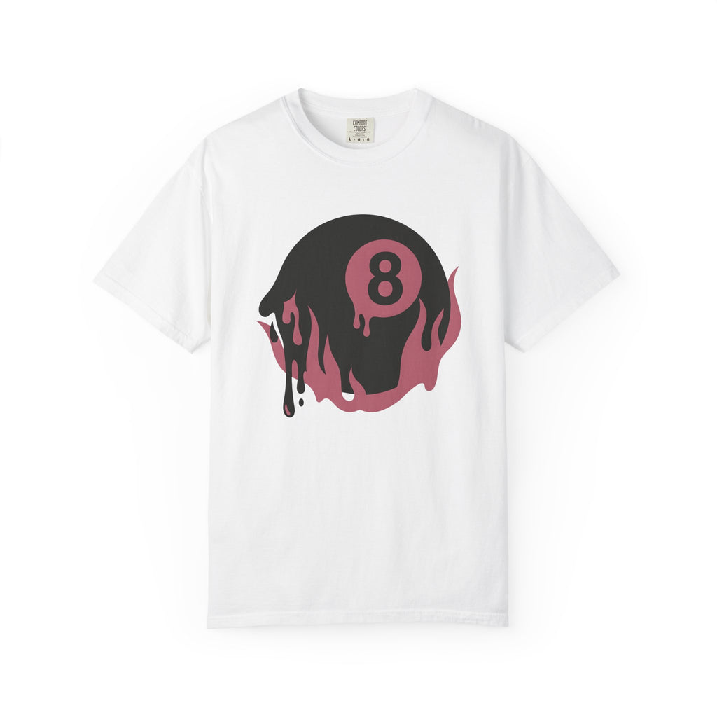 Burning 8 Ball Shirt Billiards Video Games Gift Women Modern Graphic Tee Eight Ball T-Shirt Pool Fan Graphic Tshirt Gamer Graphic Vintage