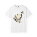 Golden Retriever Shirt Dog Animal Gift Women Hand Drawn Tee Retriever T-Shirt Dog Fan Puppy Graphic Tshirt Vintage Bee Tshirt