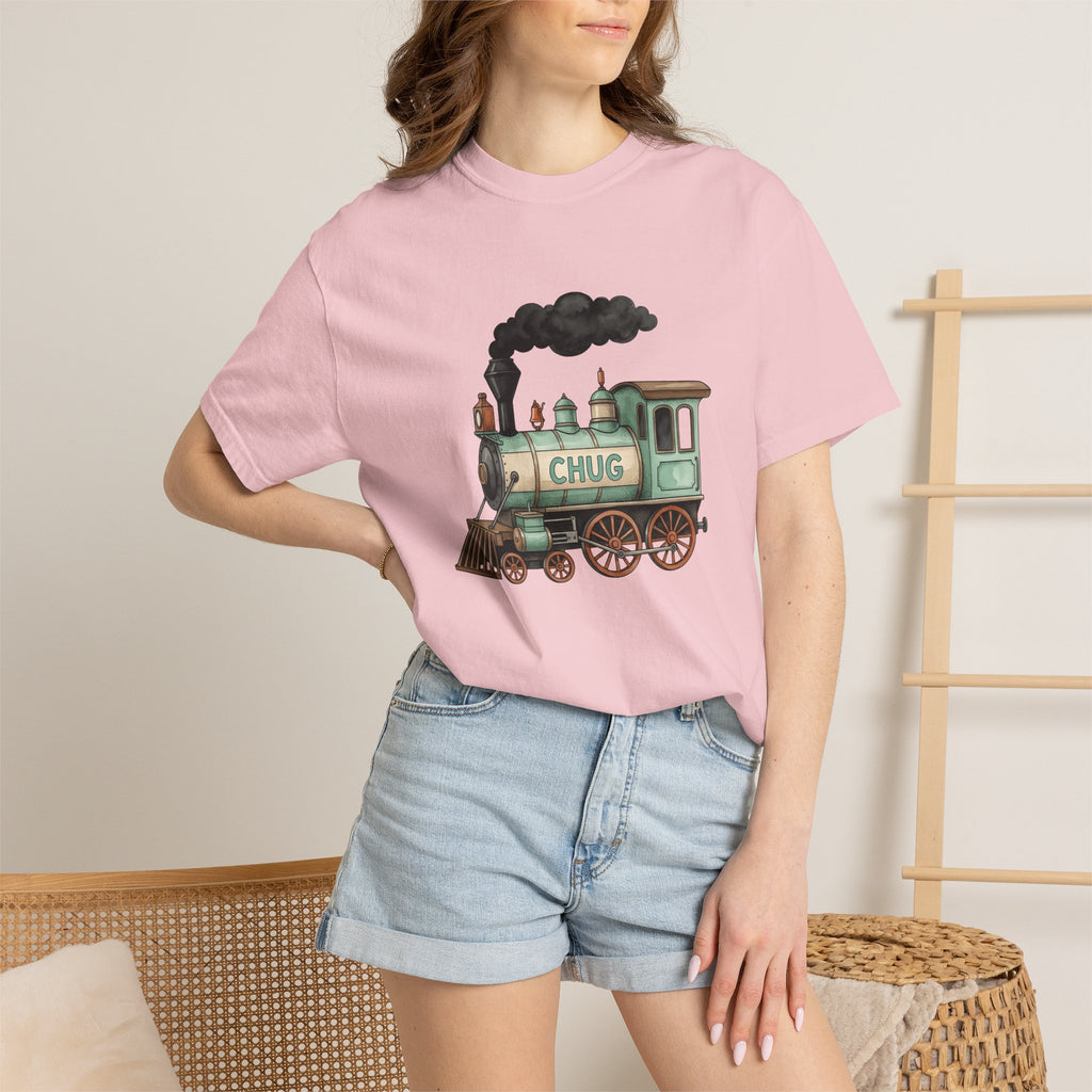Steam Locomotive Shirt Trains Vehicles Gift Women Retro Tee Locomotive T-Shirt Train Fan Railroad Tshirt Automobile Graphic Sketch Steam