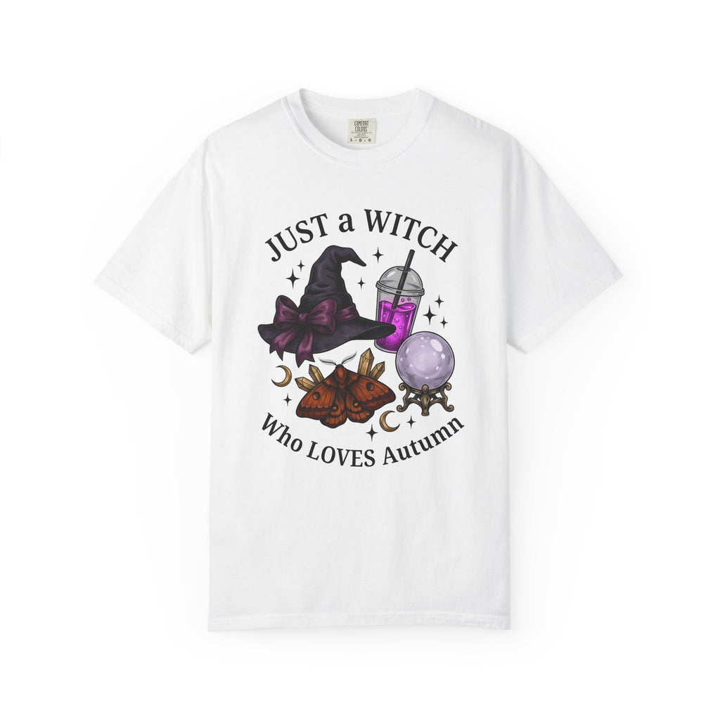 Wizard Hat Shirt Autumn Fall Gift Women Spooky Tee Sorcerer Hat T-Shirt Halloween Fan Creepy Tshirt Autumnal Graphic Retro Butterfly Tshirt