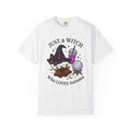Wizard Hat Shirt Autumn Fall Gift Women Spooky Tee Sorcerer Hat T-Shirt Halloween Fan Creepy Tshirt Autumnal Graphic Retro Butterfly Tshirt