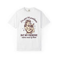 Woman Frenchie Dog Shirt Dog Antique Gift Women Classic Tee French Bulldog T-Shirt Dog Fan Bulldog Tshirt Vintage Graphic Doodle Shining