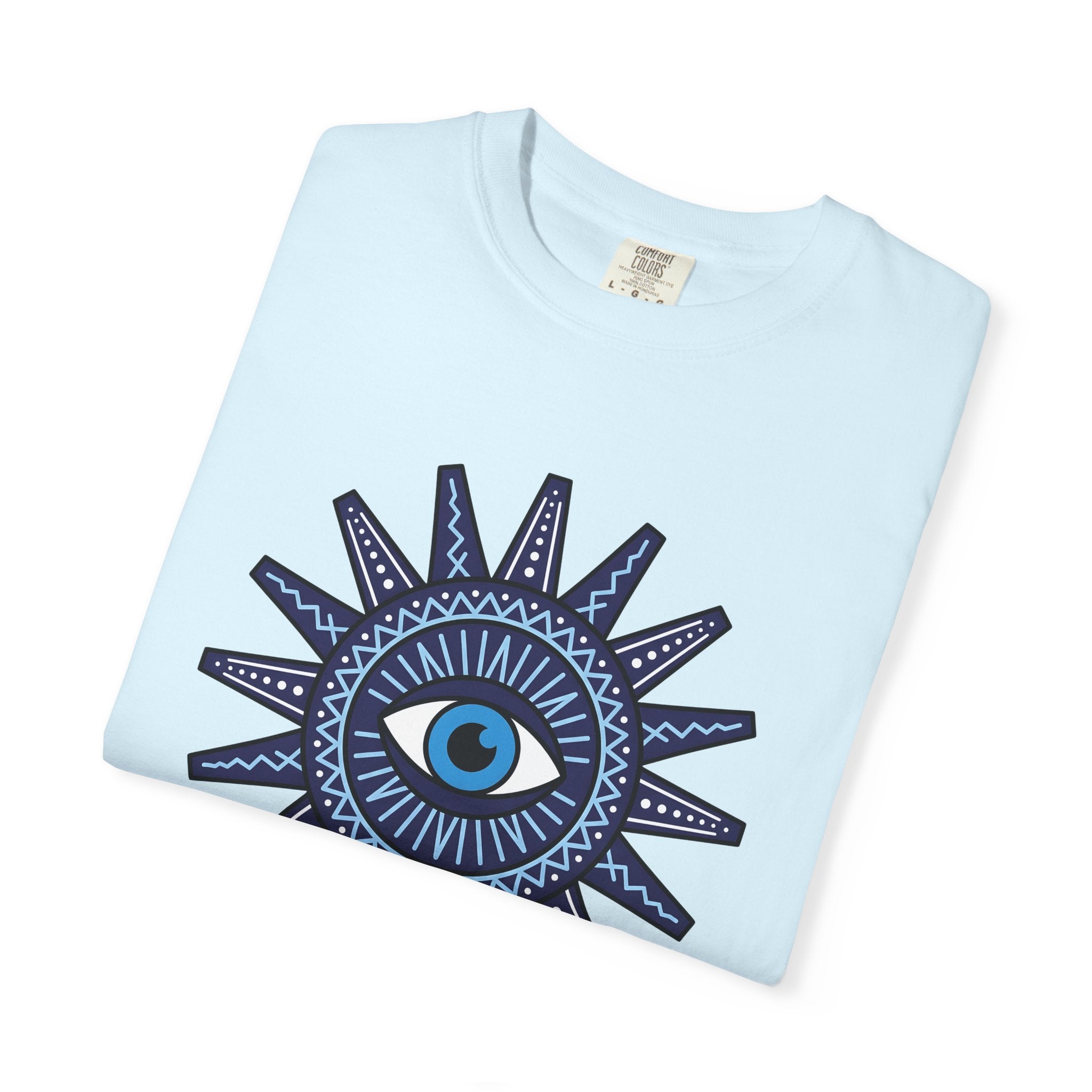 Evil Eye Shirt Boho Chic Spiritual Gift Women Geometric Tee Nazar T-Shirt Bohemian Enthusiast Abstract Tshirt Mystical Graphic Minimalist
