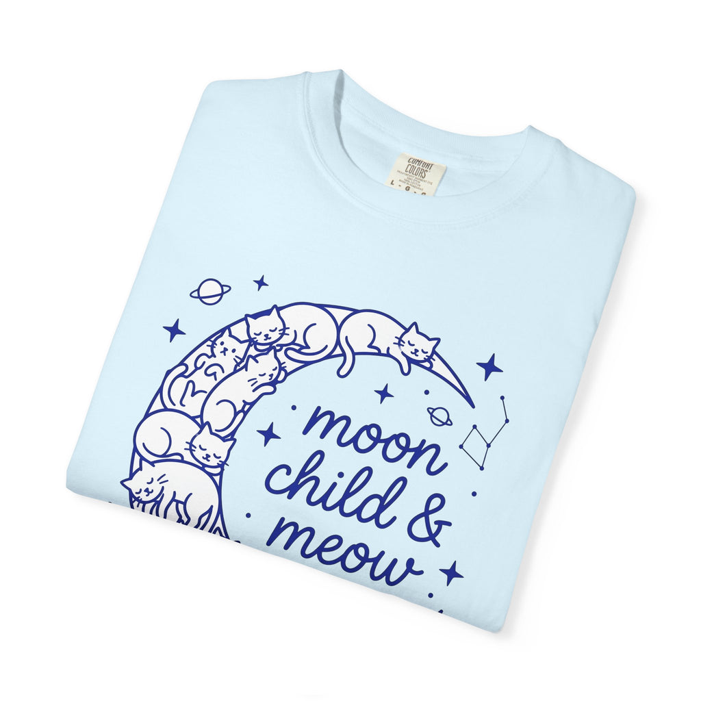Moon Kittens Shirt Cat Zodiac Gift Women Sketch Tee Kitten T-Shirt Cat Fan Drawing Graphic Astrology Design Geometric Twinkles Tshirt