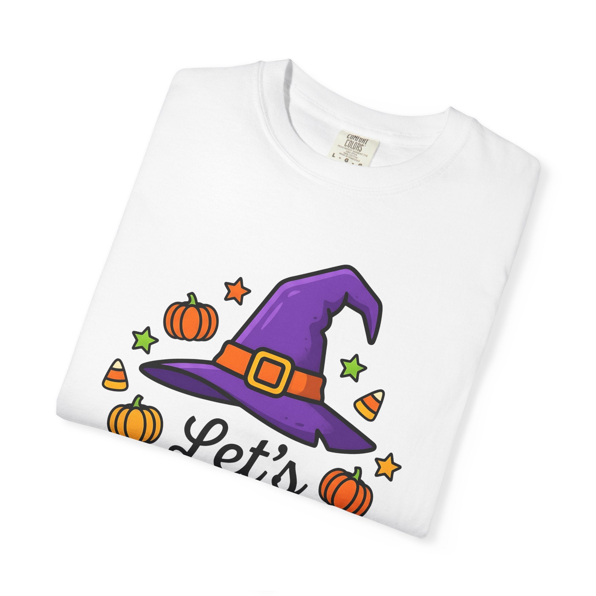 Wizard Hat Shirt Halloween Scary Gift Women Comic Tee Pointy Hat T-Shirt Horror Fan Spooky Graphic Tshirt Vintage Jack O Lantern Tshirt