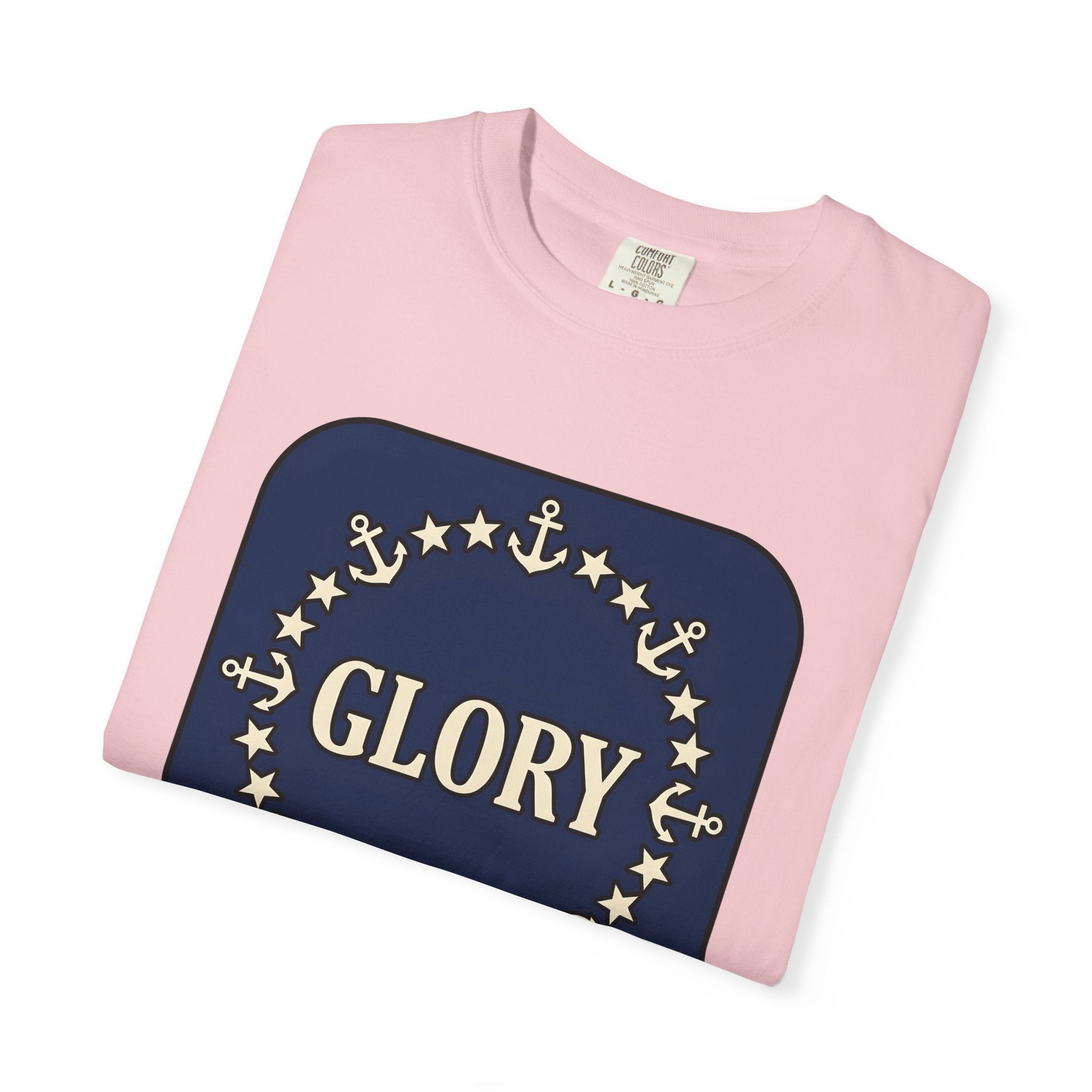 Anchor Star Circle Shirt 4th Of July Military Gift Women Patriotic Tee Symbol T-Shirt Independence Fan American Tshirt Soldier Graphic
