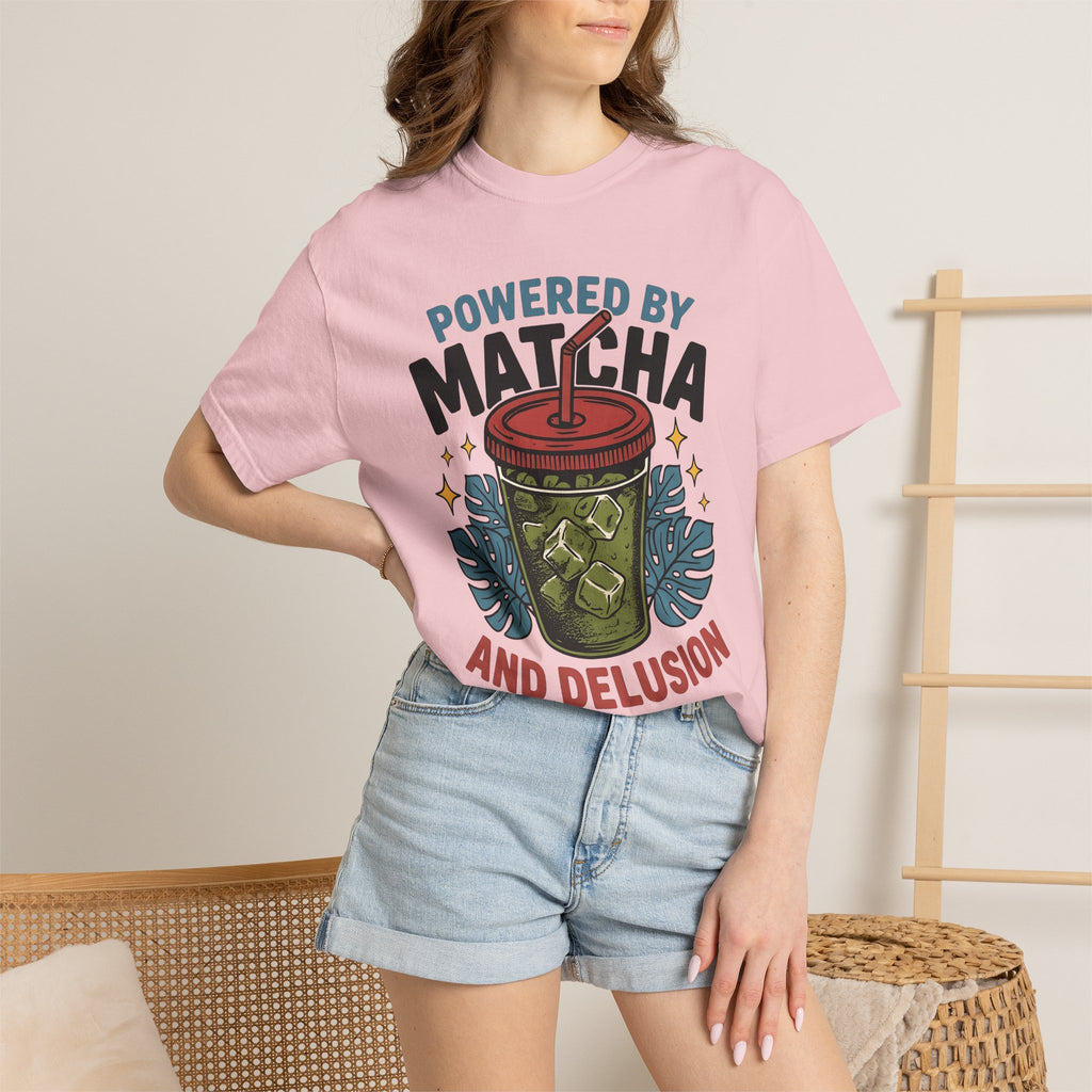 Matcha Beverage Shirt Matcha Coffeehouse Gift Women Bold Tee Green Tea T-Shirt Matcha Enthusiast Graphic Tshirt Cafe Design Old School Leaf
