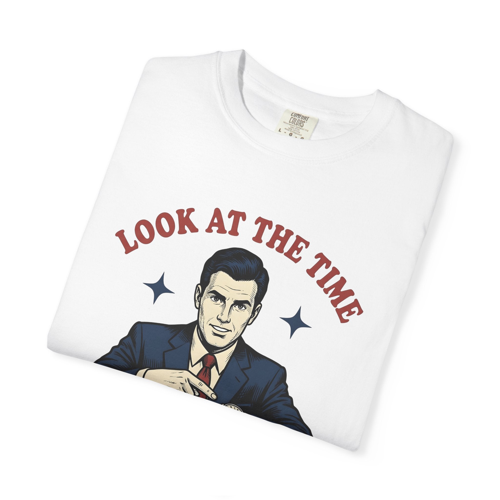 Businessman Suit Shirt Funny Sarcasm Gift Women Vintage Comic Tee Suit T-Shirt Humor Fan Comic Tshirt Sarcastic Graphic Retro Wristwatch