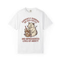Possum Cold Coffee Shirt Coffee Fauna Gift Women Doodle Tee Opossum T-Shirt Coffee Fan Cartoons Tshirt Wildlife Graphic Sketch Ice Cubes