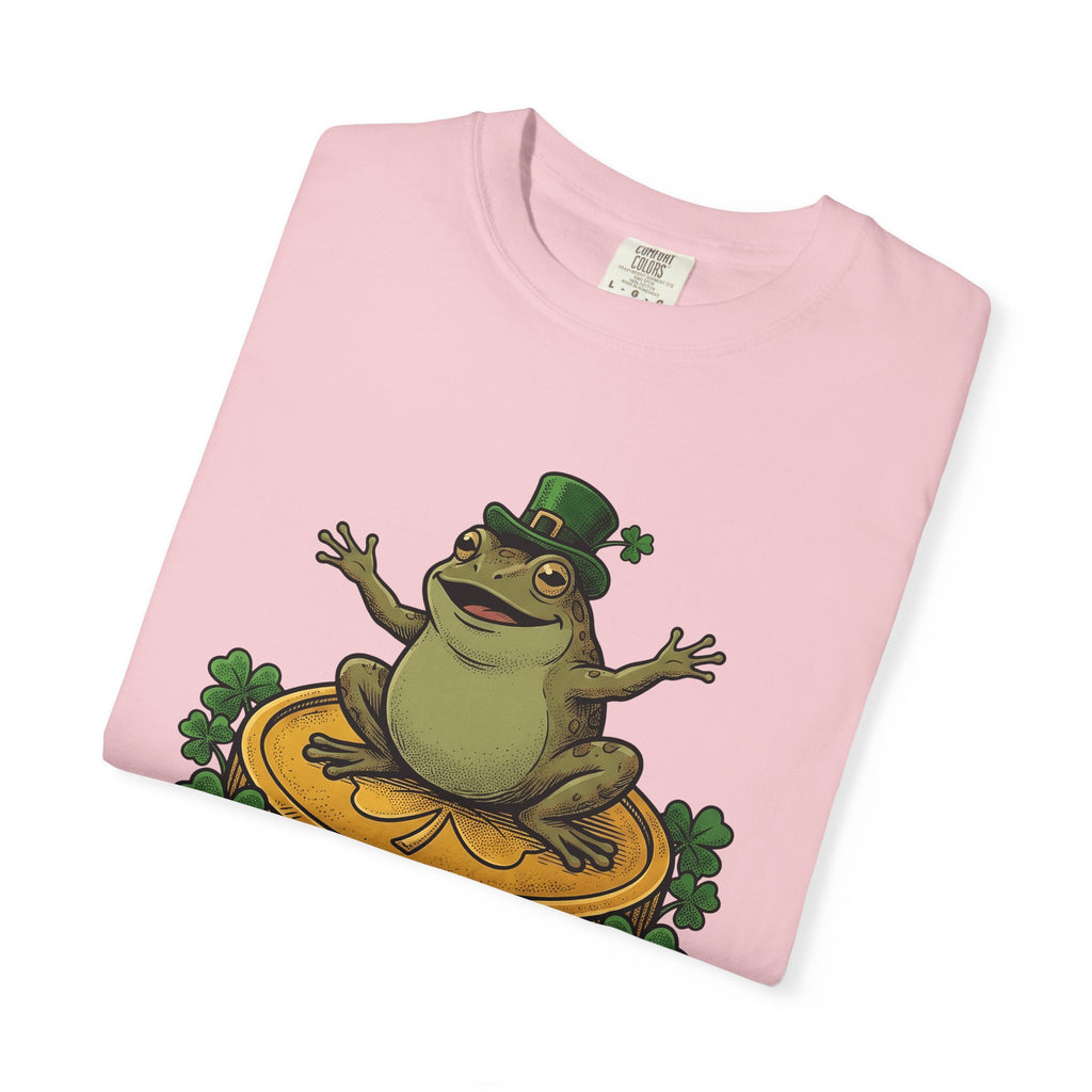 Frog Coin Shirt St Patrick's Day Lucky Gift Women Vintage Tee Coin T-Shirt Patrick's Day Fan Retro Tshirt Fortune Graphic Hand Drawn