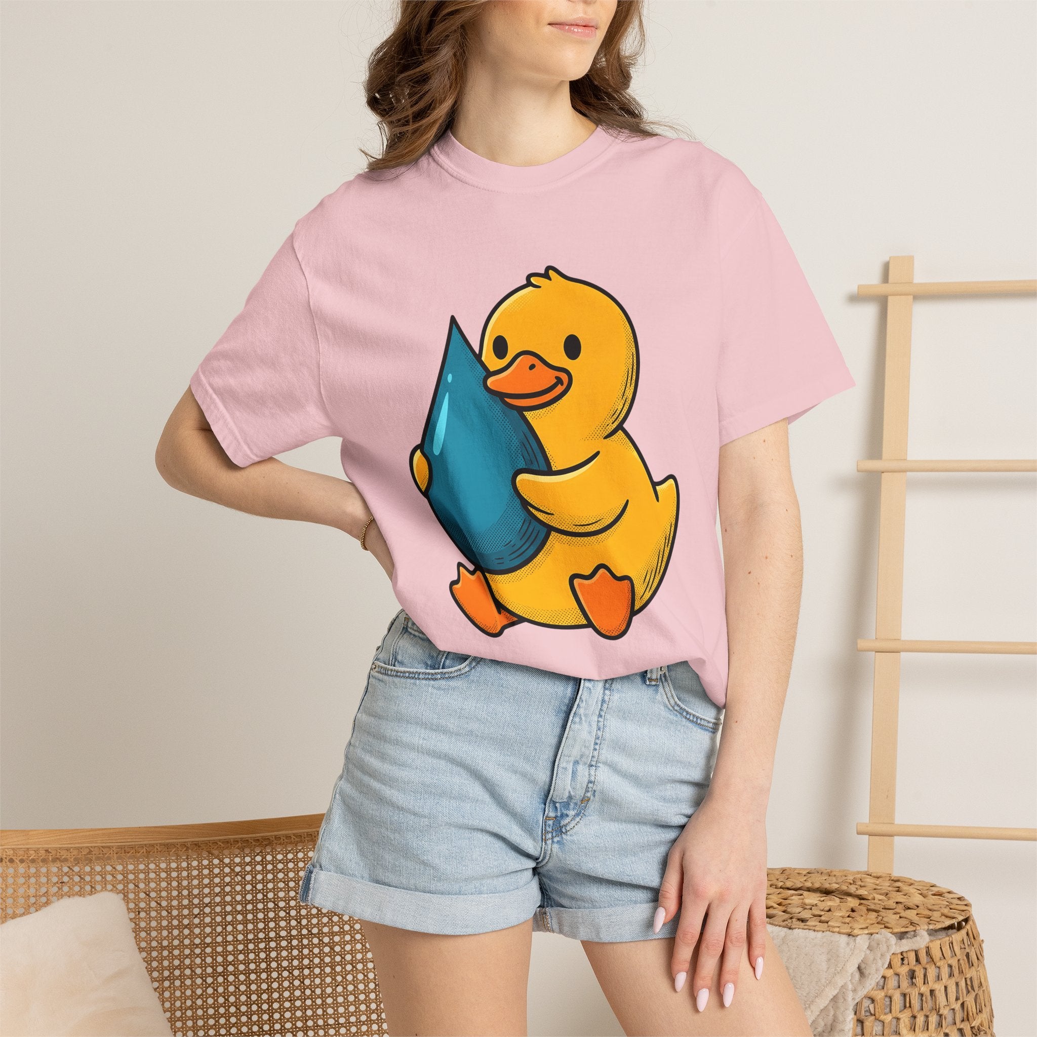 Rubber Duck Shirt St. Valentine's Day Wildlife Gift Women Comic Tee Bath Toy T-Shirt Valentines Fan Cartoon Tshirt Animal Graphic Minimalist