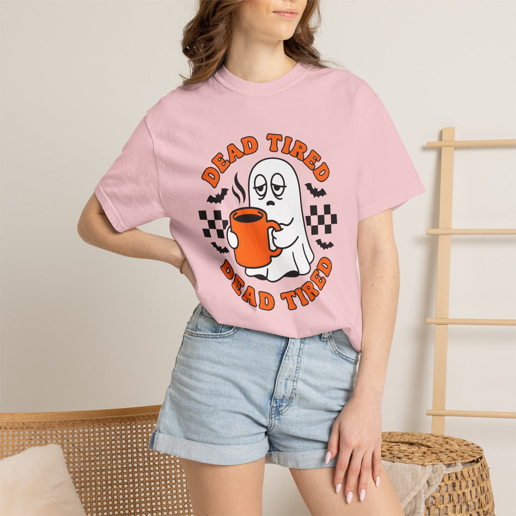Ghost Coffee Shirt Halloween Coffee Gift Women Cartoon Tee Coffee T-Shirt Horror Fan Cartoony Tshirt Coffee Design Retro Bats Tshirt