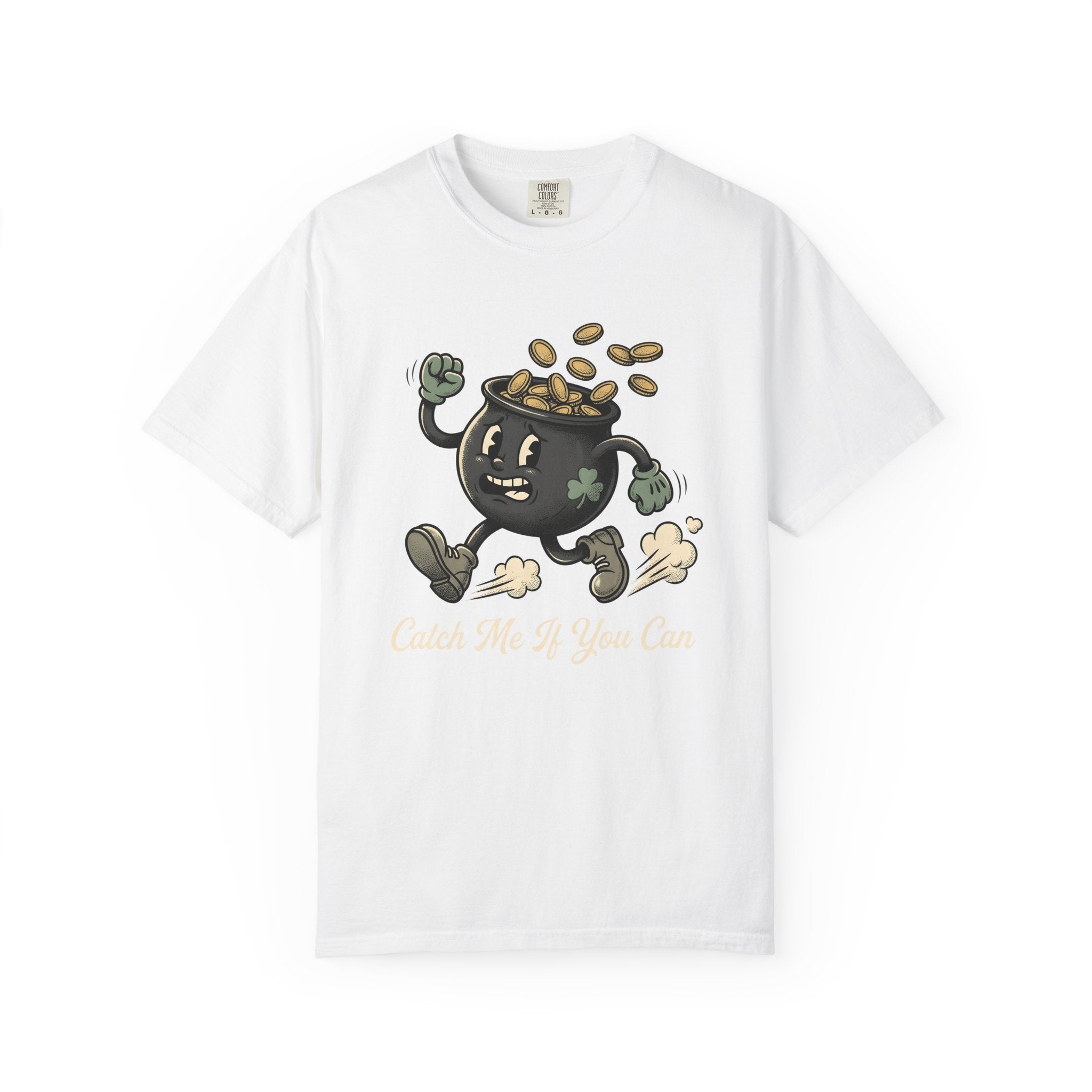 Pot Gold Character Shirt St Patrick's Day Irish Gift Women Cartoon Tee Leprechaun T-Shirt St Patricks Fan Comic Tshirt Celtic Graphic