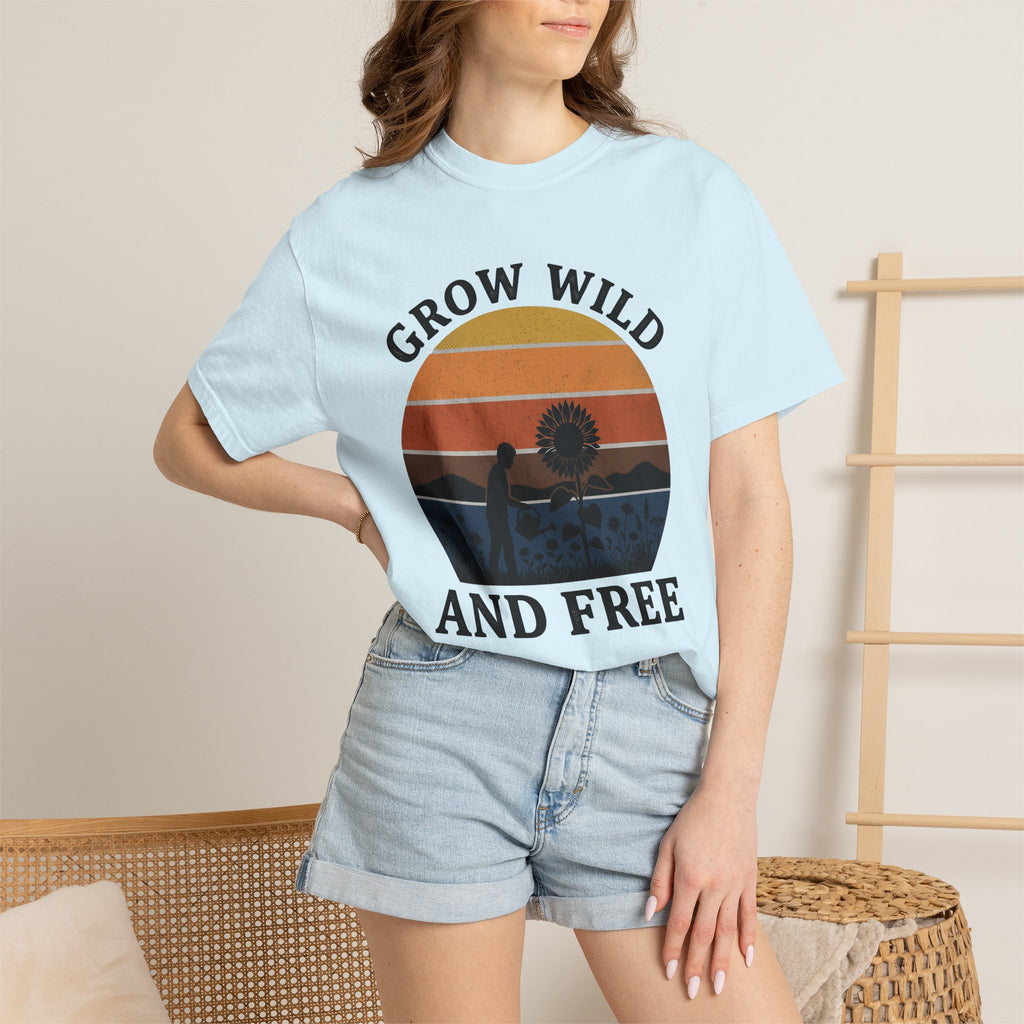 Gardener Sunflower Shirt Gardening Earth Gift Women Line Art Tee Sunflower T-Shirt Gardener Fan Floral Tshirt Earthly Graphic Cartoon Sunset