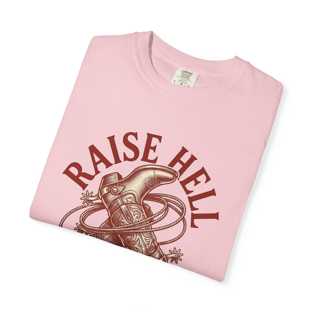 Cowboy Boots Shirt Cowgirl Western Gift Women Vintage Tee Boots T-Shirt Rodeo Fan Cowboy Graphic Hand Drawn Lasso Tshirt