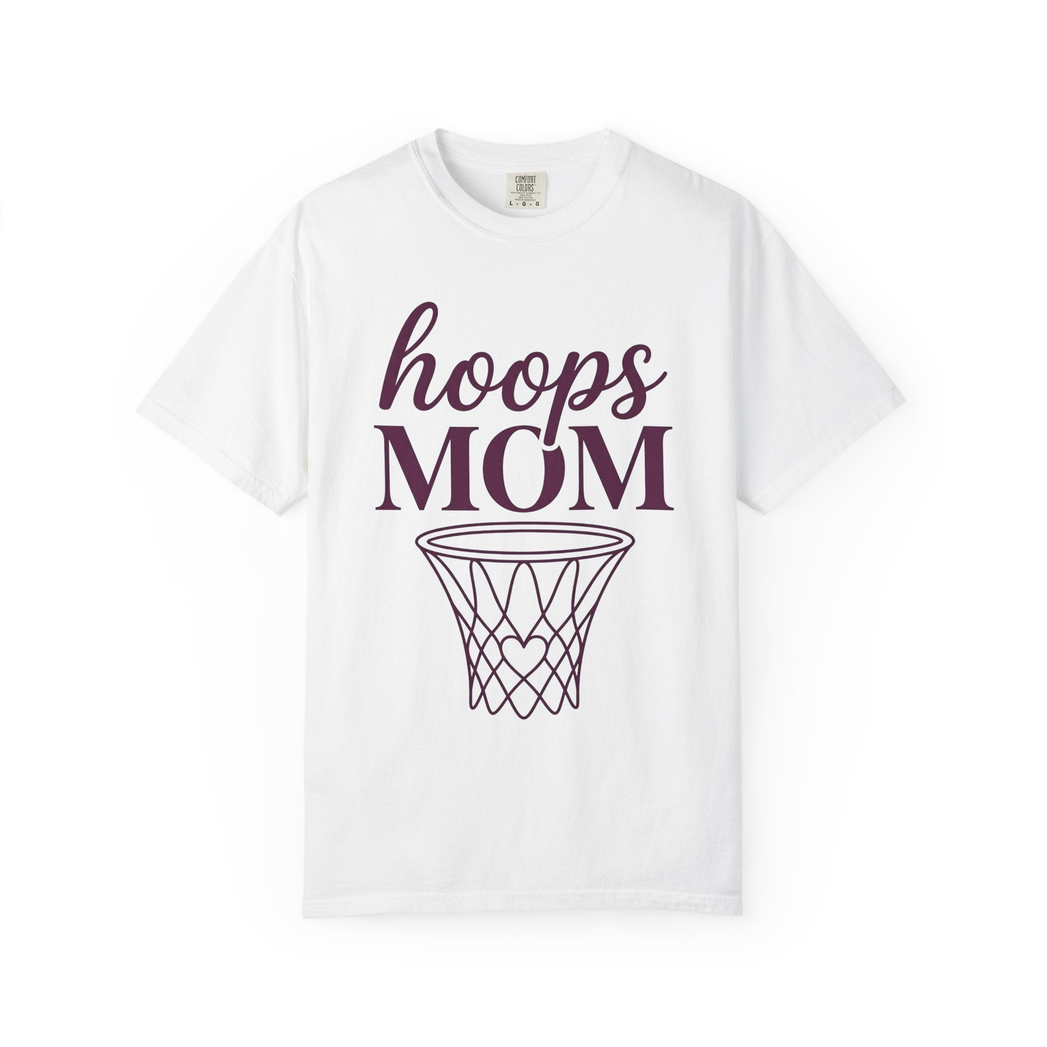 Basketball Hoop Shirt Moms Sports Gift Women Modern Tee Net T-Shirt Mom Fan Athletic Tshirt Sports Graphic Minimal Heart Tshirt