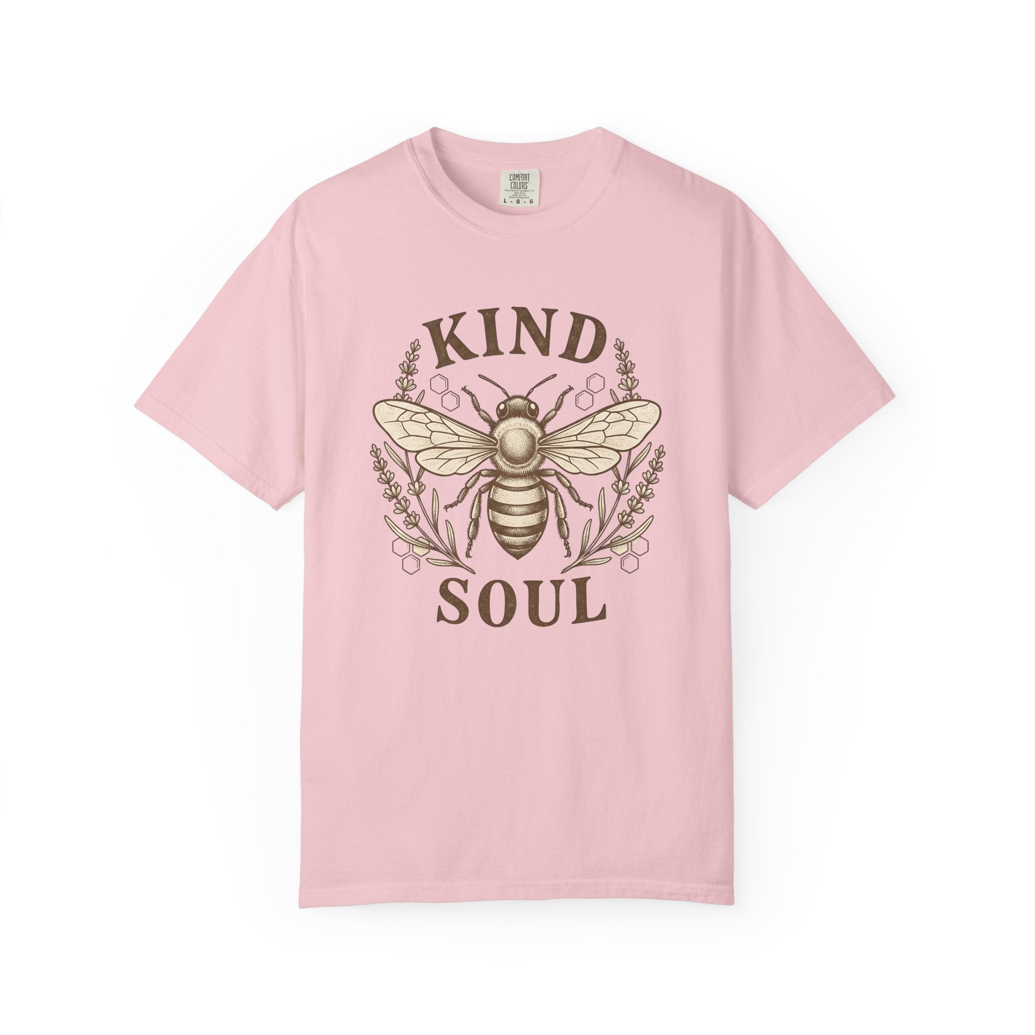 Bee Illustration Shirt Cottagecore Outdoors Gift Women Floral Tee Honeybee T-Shirt Cottage Fan Botanical Tshirt Nature Graphic Retro Purple