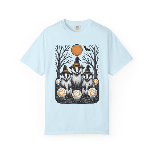 Badger Mage Shirt Halloween Pets Gift Women Dark Tee Badger T-Shirt Horror Fan Gothic Tshirt Animal Graphic Sketch Mystical Sphere Tshirt