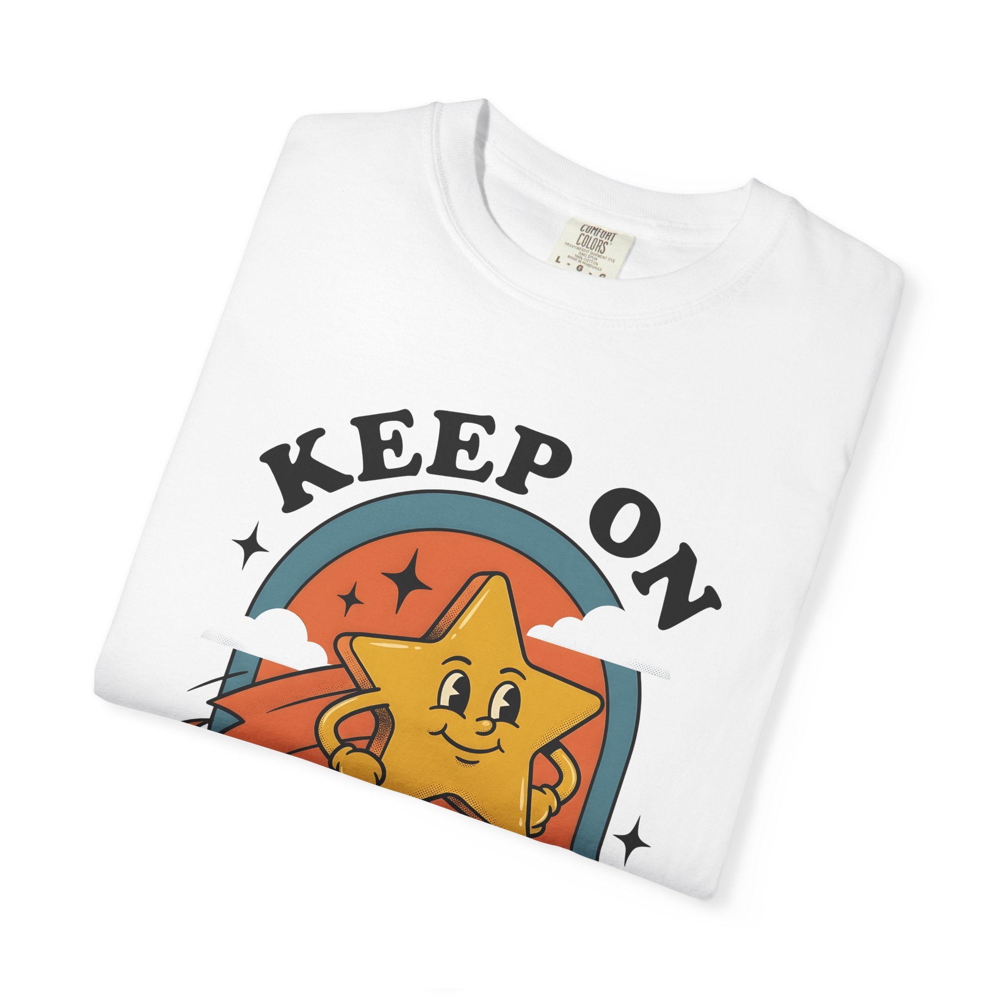 Smiling Star Character Shirt Cute Motivational Gift Women Cartoon Tee Starfish T-Shirt Adorable Fan Comic Tshirt Inspirational Graphic Retro