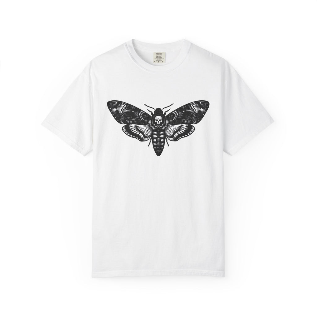 Undead Moth Shirt Gothic Creepy Crawlies Gift Women Macabre Tee Moth T-Shirt Dark Fan Morbid Tshirt Bug Graphic Sketch Skull Face Tshirt