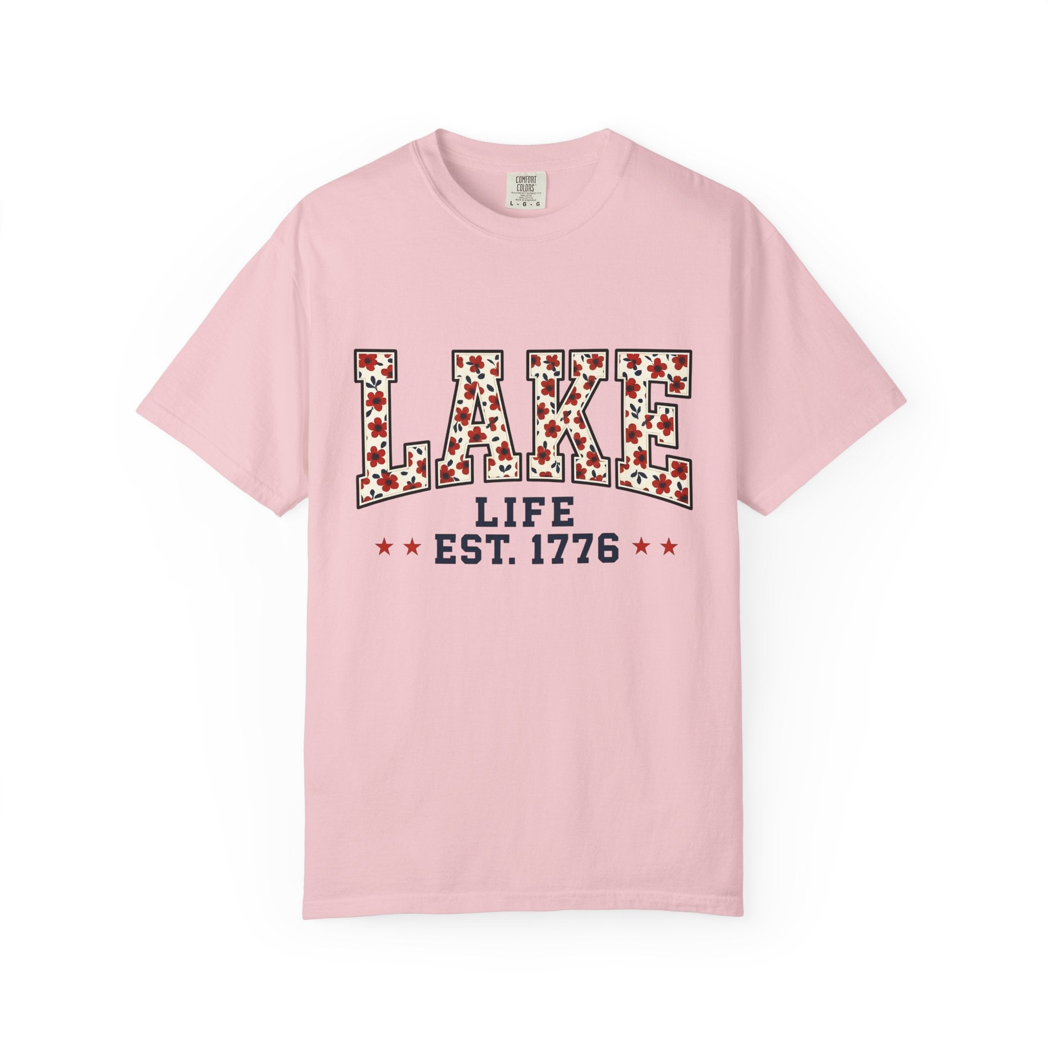 Blossom Varsity Text Shirt America/4th Of July Outdoors Gift Women Collegiate Font Tee Varsity T-Shirt Patriot Fan Typography Tshirt Nature