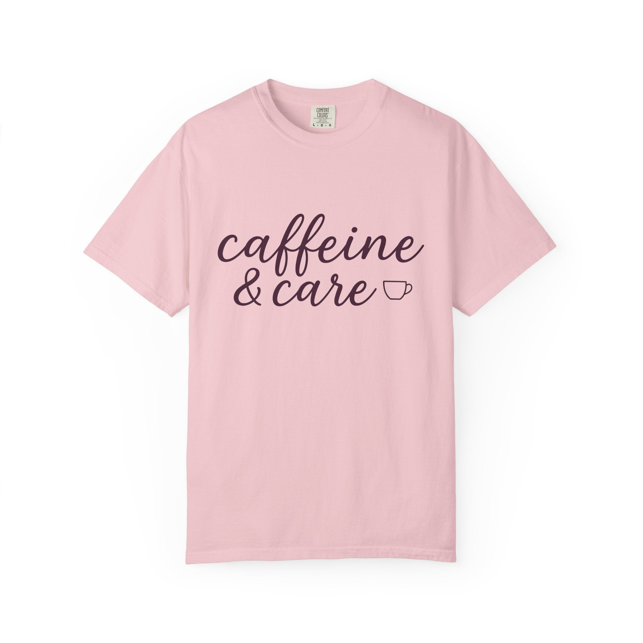 Coffee Cup Shirt Nurses Latte Gift Women Cursive Tee Mug T-Shirt Nurse Enthusiast Handwritten Tshirt Coffee Graphic Clean Comforting Tshirt