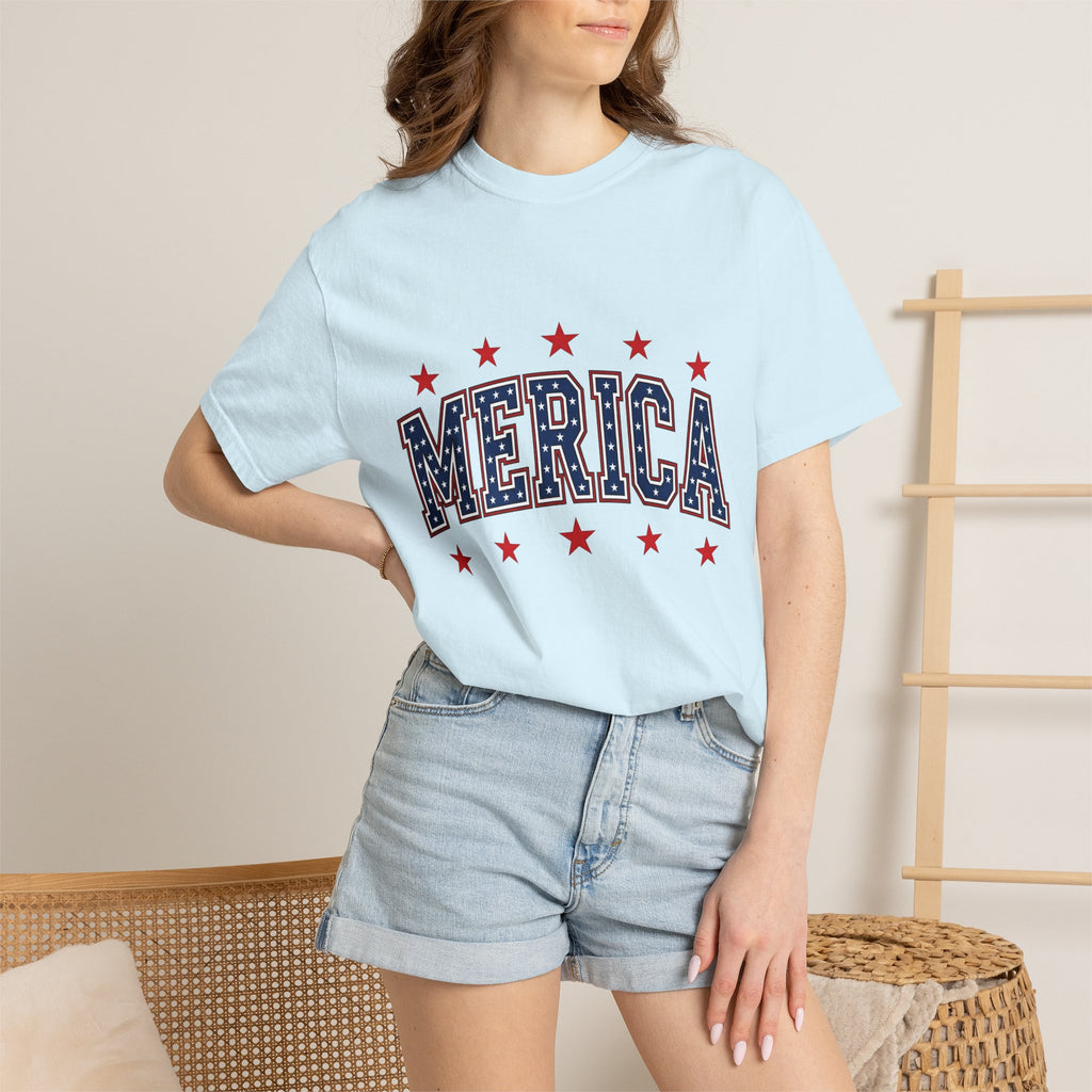 Patriotic Stars Shirt America 4Th Of July Festival Gift Women Vibrant Tee Star T-Shirt Independence Fan Colorful Tshirt Celebration Graphic