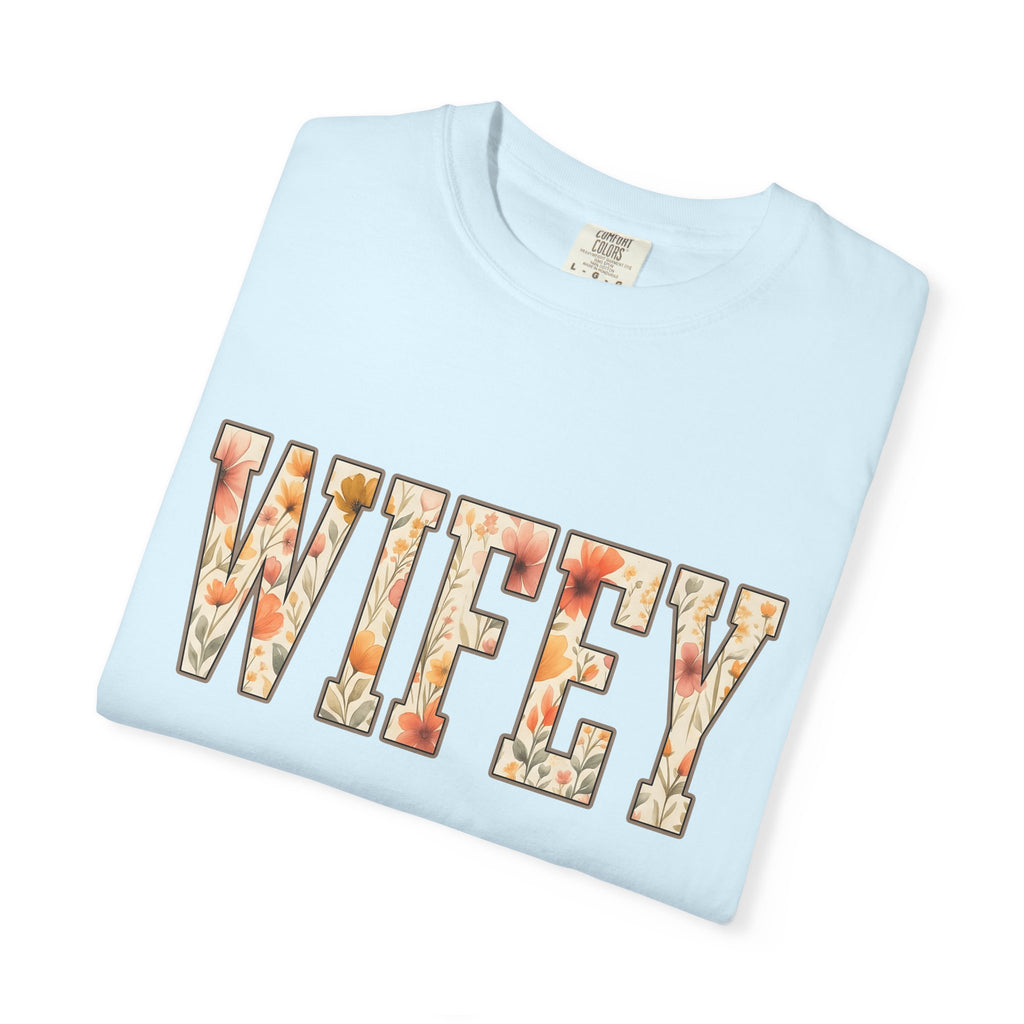 Floral Lettering Shirt Floral Nuptials Gift Women Flower Drawing Tee Typography T-Shirt Florist Fan Illustration Tshirt Wedding Graphic