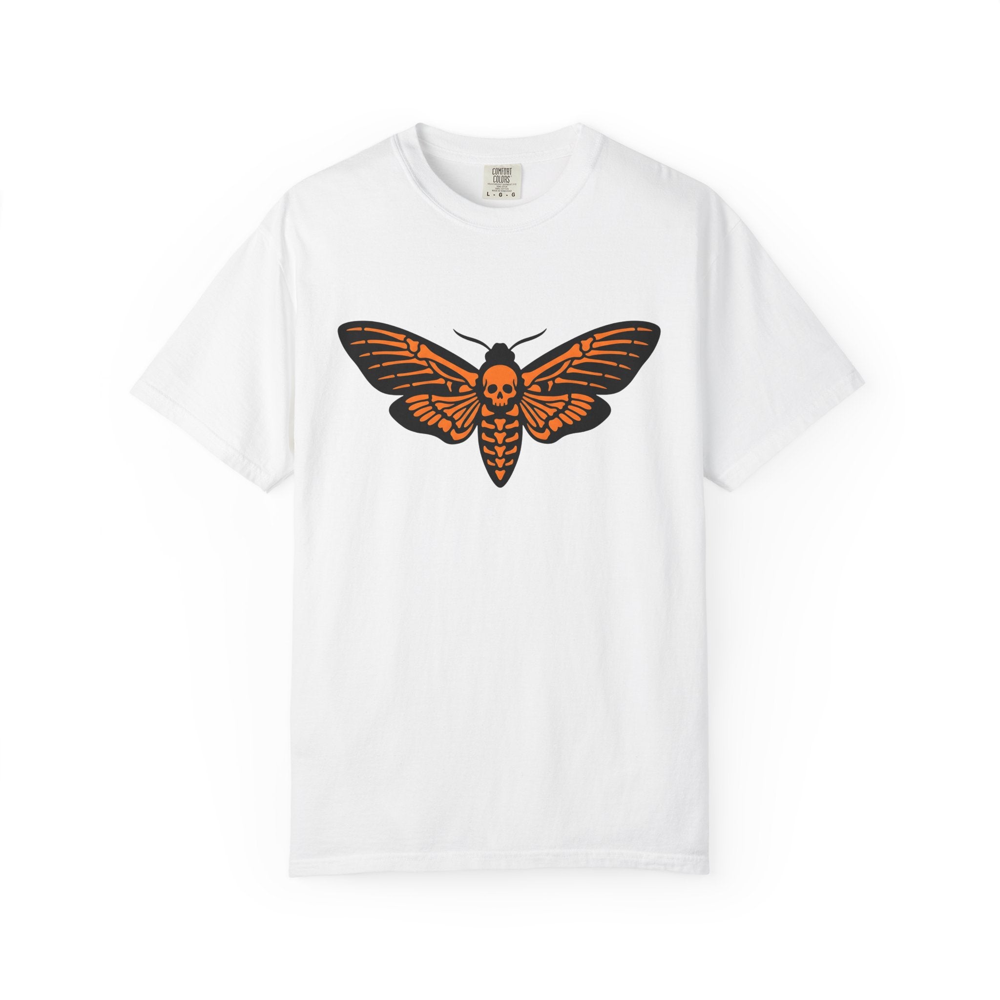 Death Moth Shirt Halloween Gothic Gift Women Bold Graphic Tee Moth T-Shirt Horror Fan Dark Art Tshirt Gothic Graphic Skull Tshirt