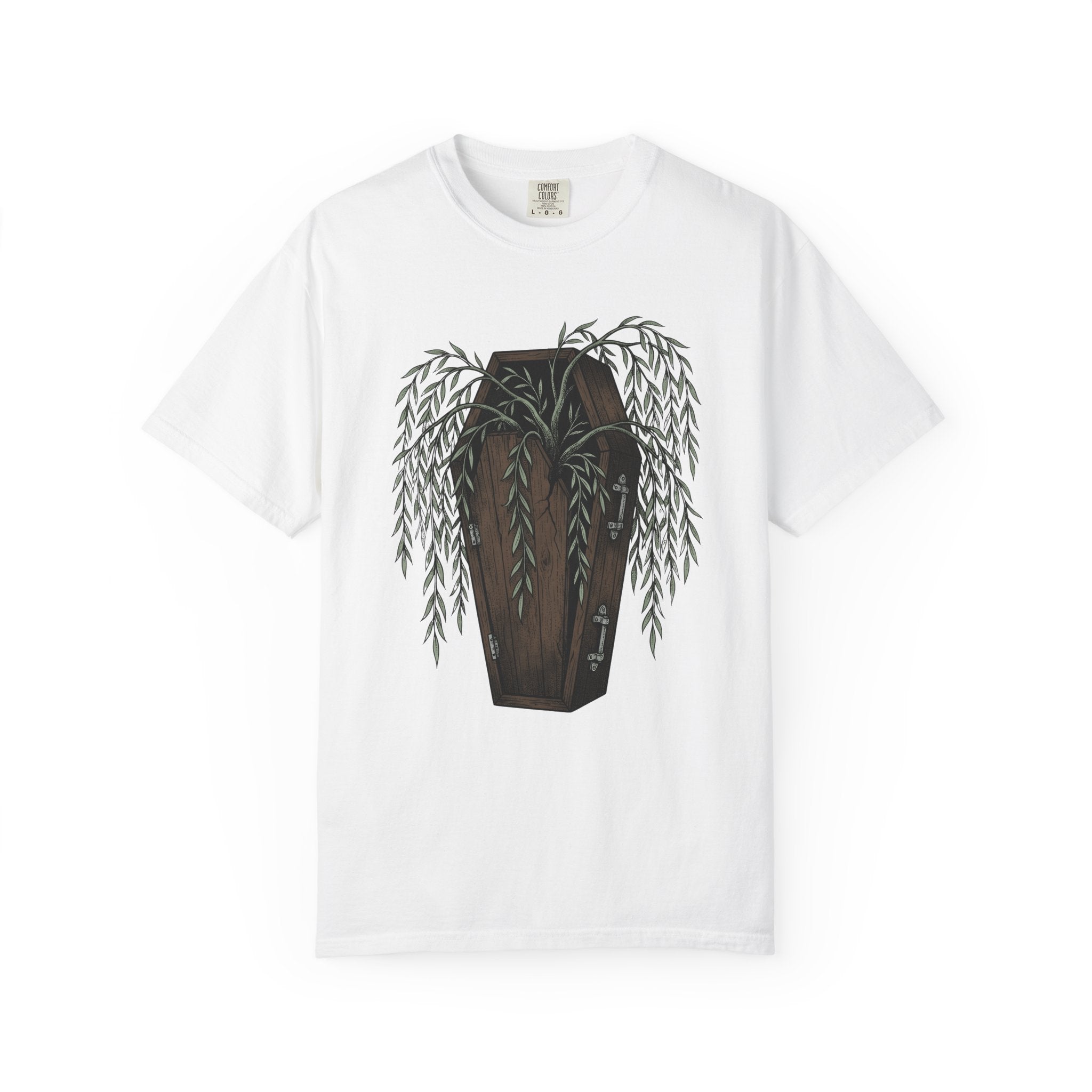 Coffin Succulent Shirt Cottagecore Dark Gift Women Floral Tee Echeveria T-Shirt Cottage Fan Botanical Tshirt Gothic Graphic Retro Hanging
