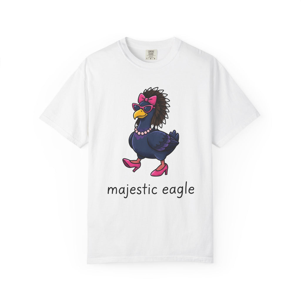 Eagle Drawing Shirt Funny Wildlife Gift Women Cartoon Tee Bald Eagle T-Shirt Comedian Fan Caricature Tshirt Animal Graphic Classic Cool