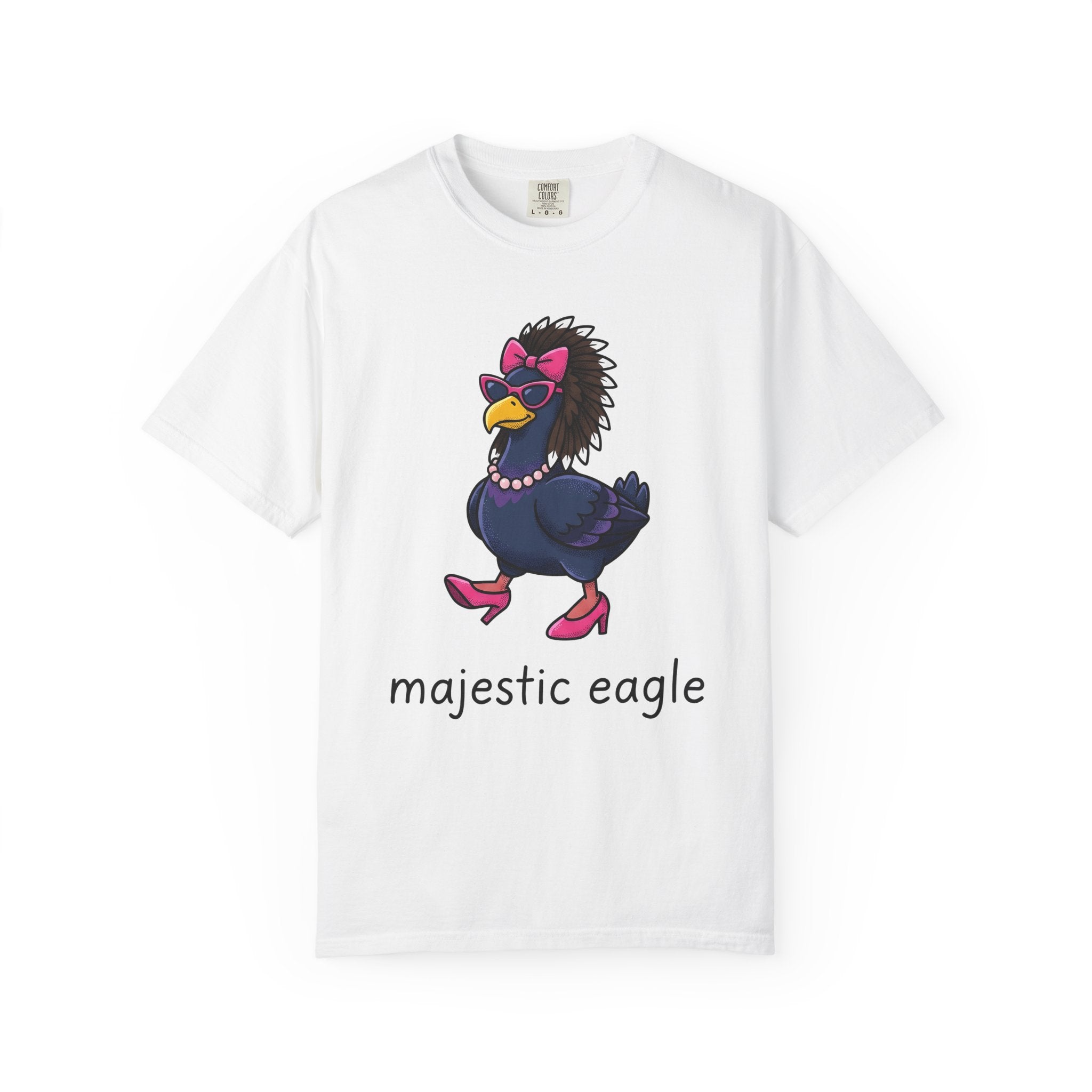 Eagle Drawing Shirt Funny Wildlife Gift Women Cartoon Tee Bald Eagle T-Shirt Comedian Fan Caricature Tshirt Animal Graphic Classic Cool