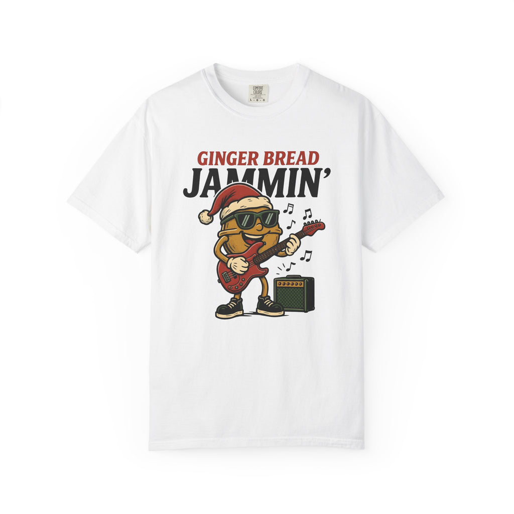Gingerbread Biscuit Shirt Christmas Instruments Gift Women Comic Tee Gingerbread Man T-Shirt Xmas Fan Cartoon Tshirt Musical Instrument