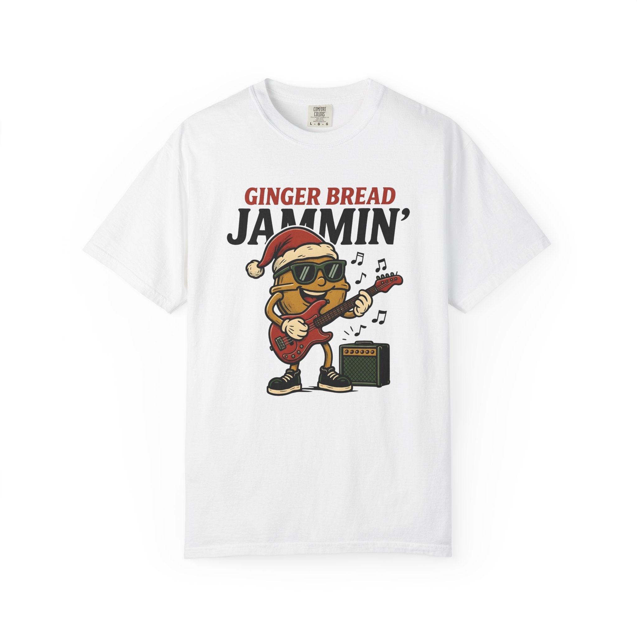Gingerbread Biscuit Shirt Christmas Instruments Gift Women Comic Tee Gingerbread Man T-Shirt Xmas Fan Cartoon Tshirt Musical Instrument