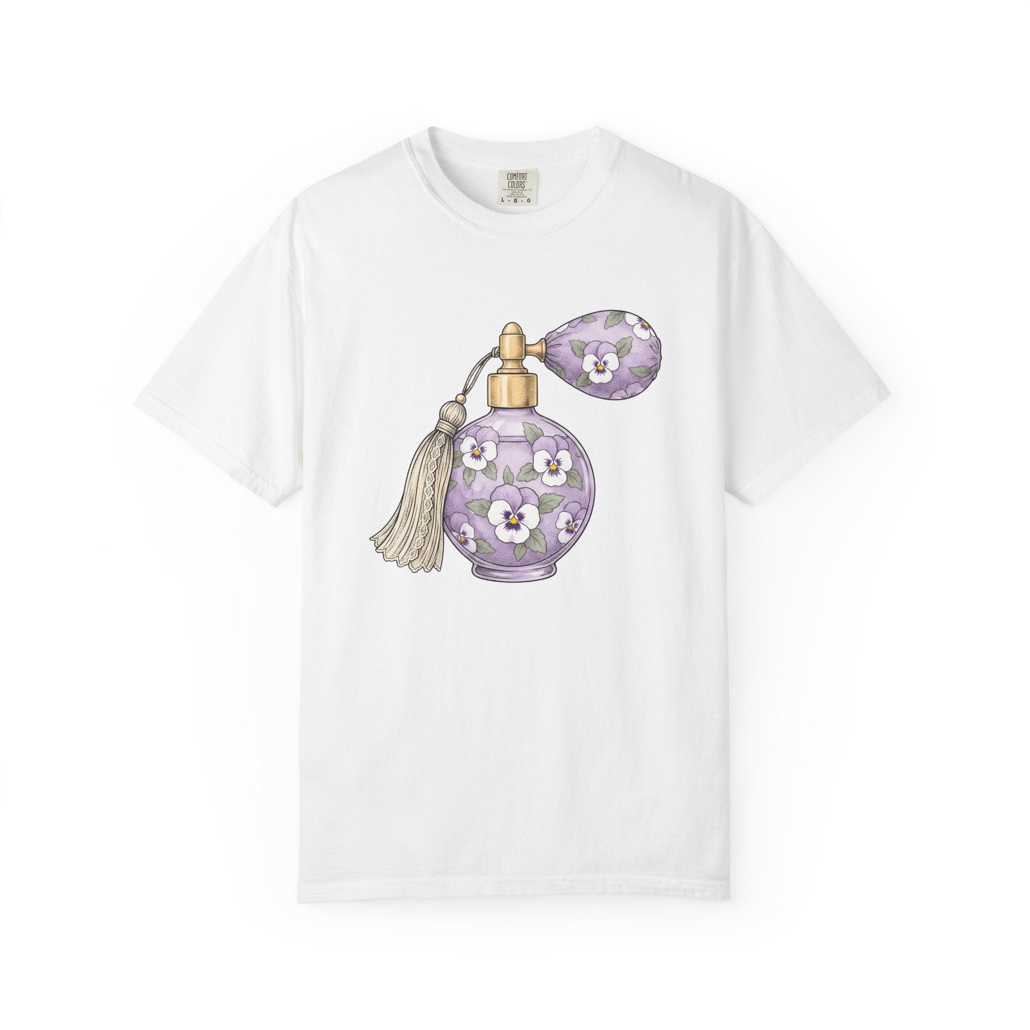 Bloom Scent Bottle Shirt Cottagecore Petal Gift Women Classic Tee Perfume Bottle T-Shirt Cottage Enthusiast Vintage Tshirt Floral Graphic