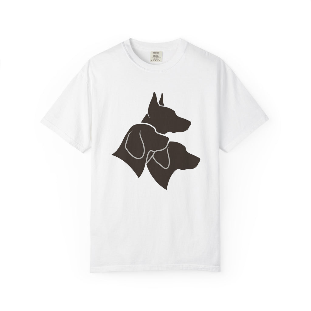 Puppy Silhouette Shirt Dog Creatures Gift Women Basic Tee Puppy T-Shirt Dog Fan Pup Tshirt Beast Graphic Modernistic Set Tshirt