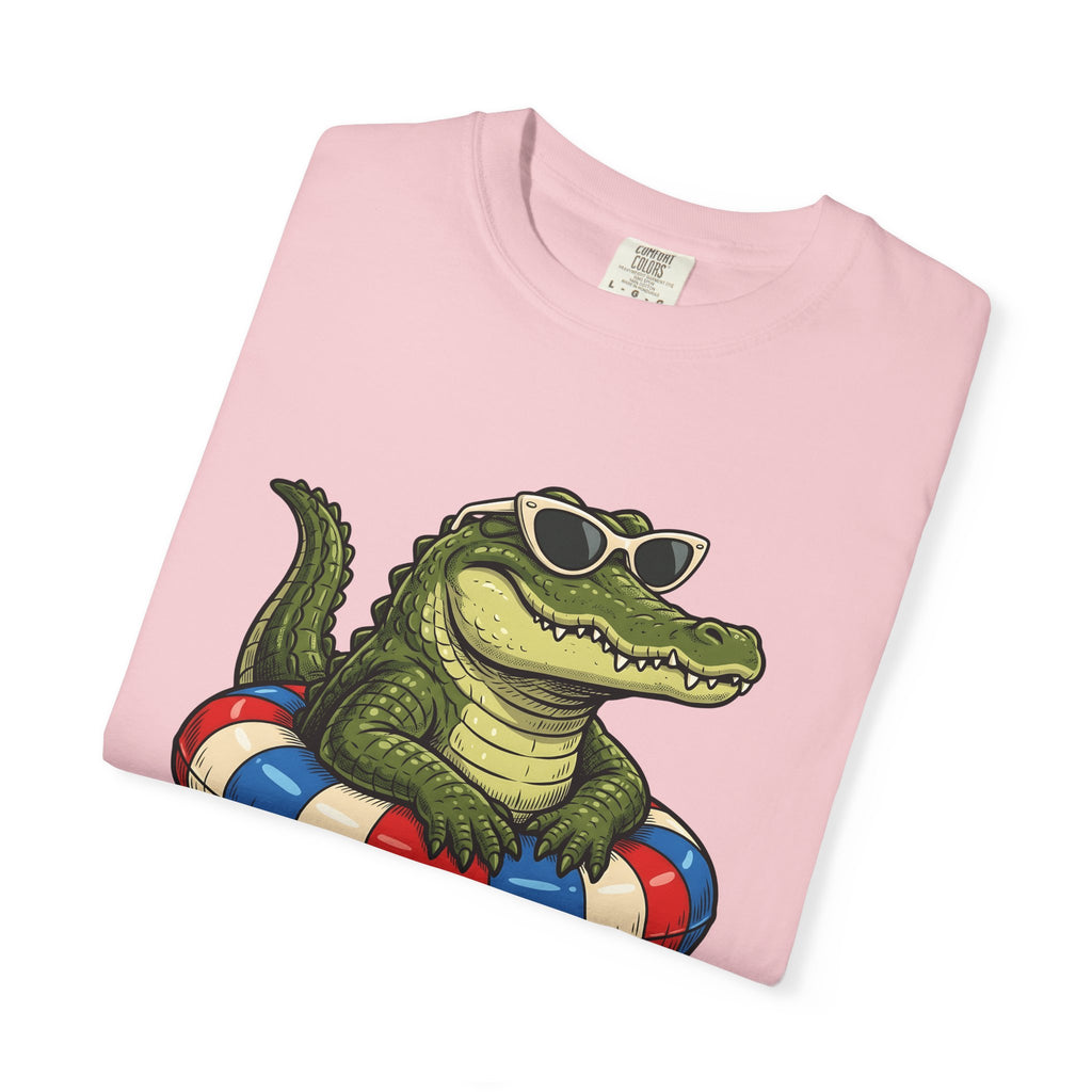 Alligator Sunglasses Shirt Animals Summer Gift Women Cartoon Tee Gators T-Shirt Wildlife Fan Crocodile Tshirt Vacation Graphic Retro Pool