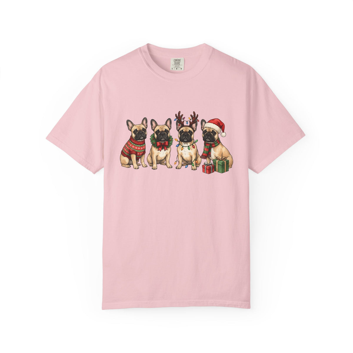 Frenchie Dog Shirt Dog Winter Unisex Gift Adorable Tee French Bulldog T-Shirt