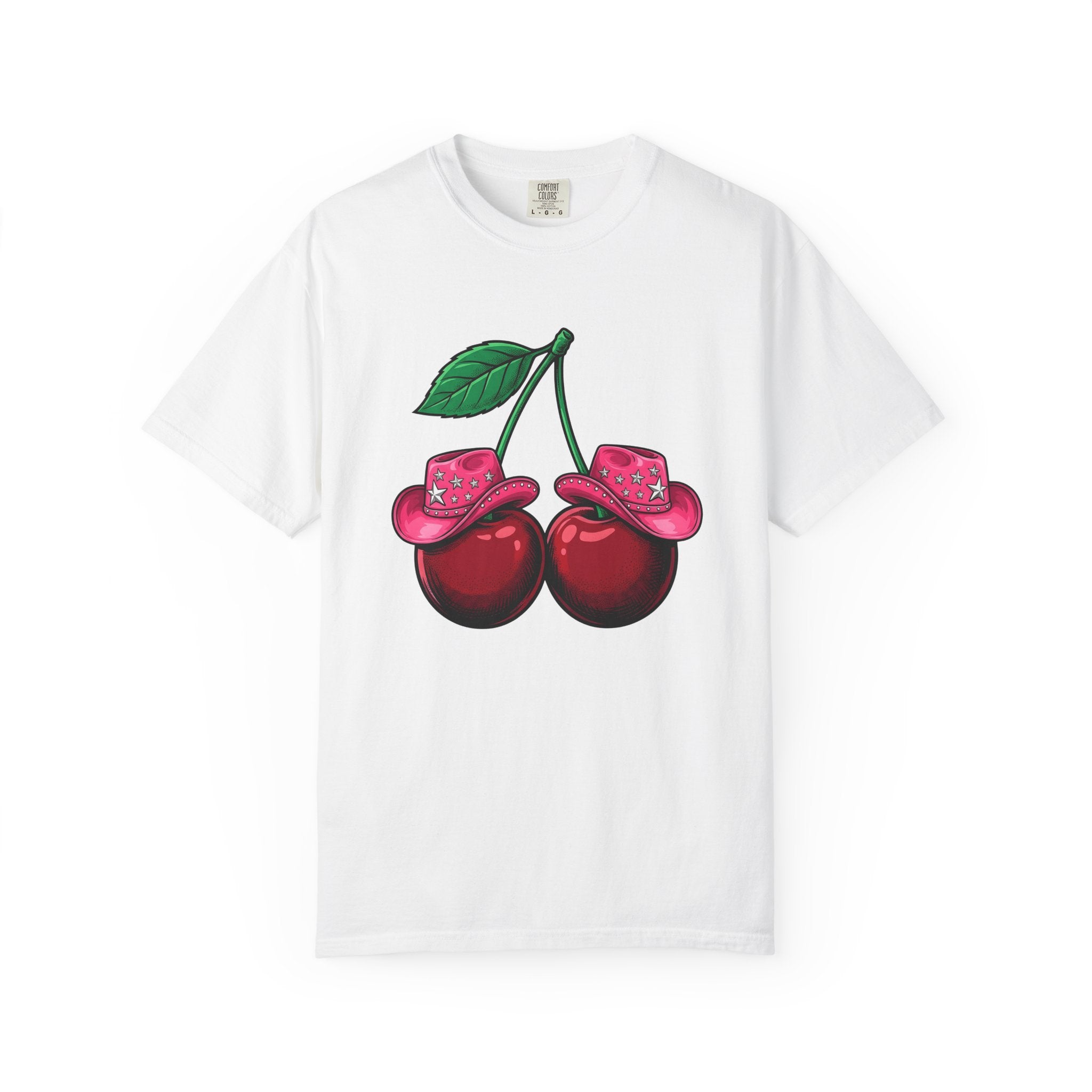 Cherry Cowboy Hat Shirt Cowgirl Harvest Gift Women Cartoon Tee Cowboy Hat T-Shirt Rodeo Fan Cartoon Tshirt Autumn Graphic Classic Star Icon