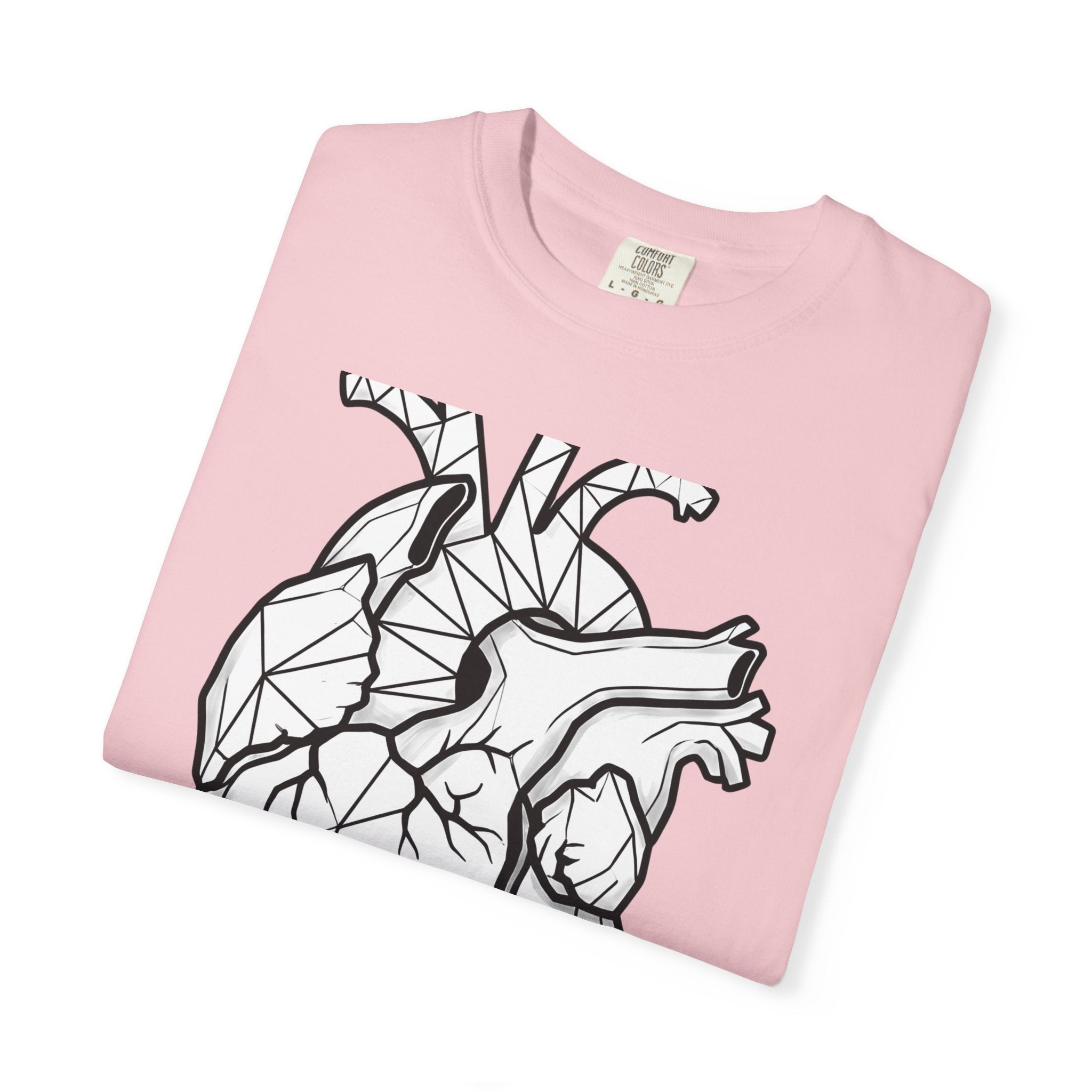 Angular Heart Shirt Boho Chic Ink Gift Women Sketch Tee Heart T-Shirt Bohemian Fan Doodle Tshirt Tattoo Graphic Graphic Stones Tshirt