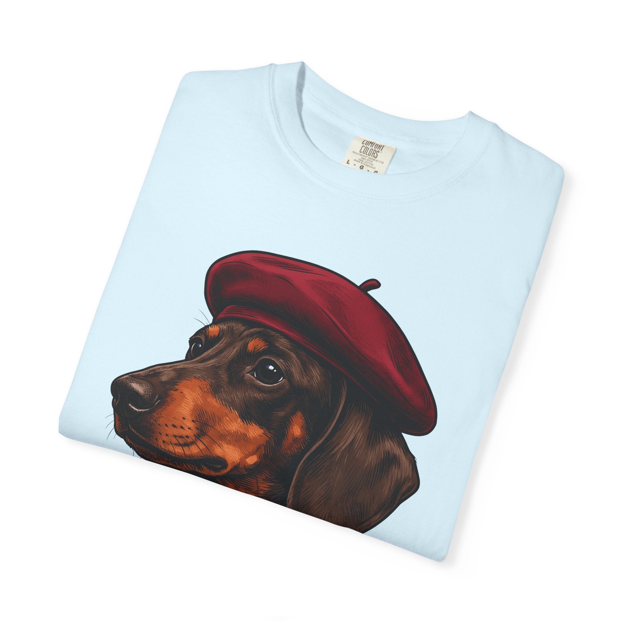 Dachshund Dog Shirt Dog Creatures Gift Women Natural Tee Wiener Dog T-Shirt Dog Fan Doxie Graphic Tshirt Hand Drawn Cap Tshirt