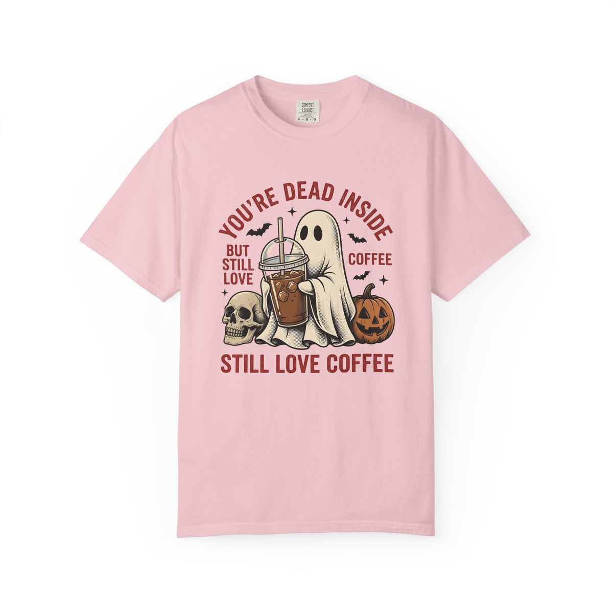 Phantom Coffee Tumbler Shirt Halloween Cafe Unisex Gift Weathered Tee Travel Mug
