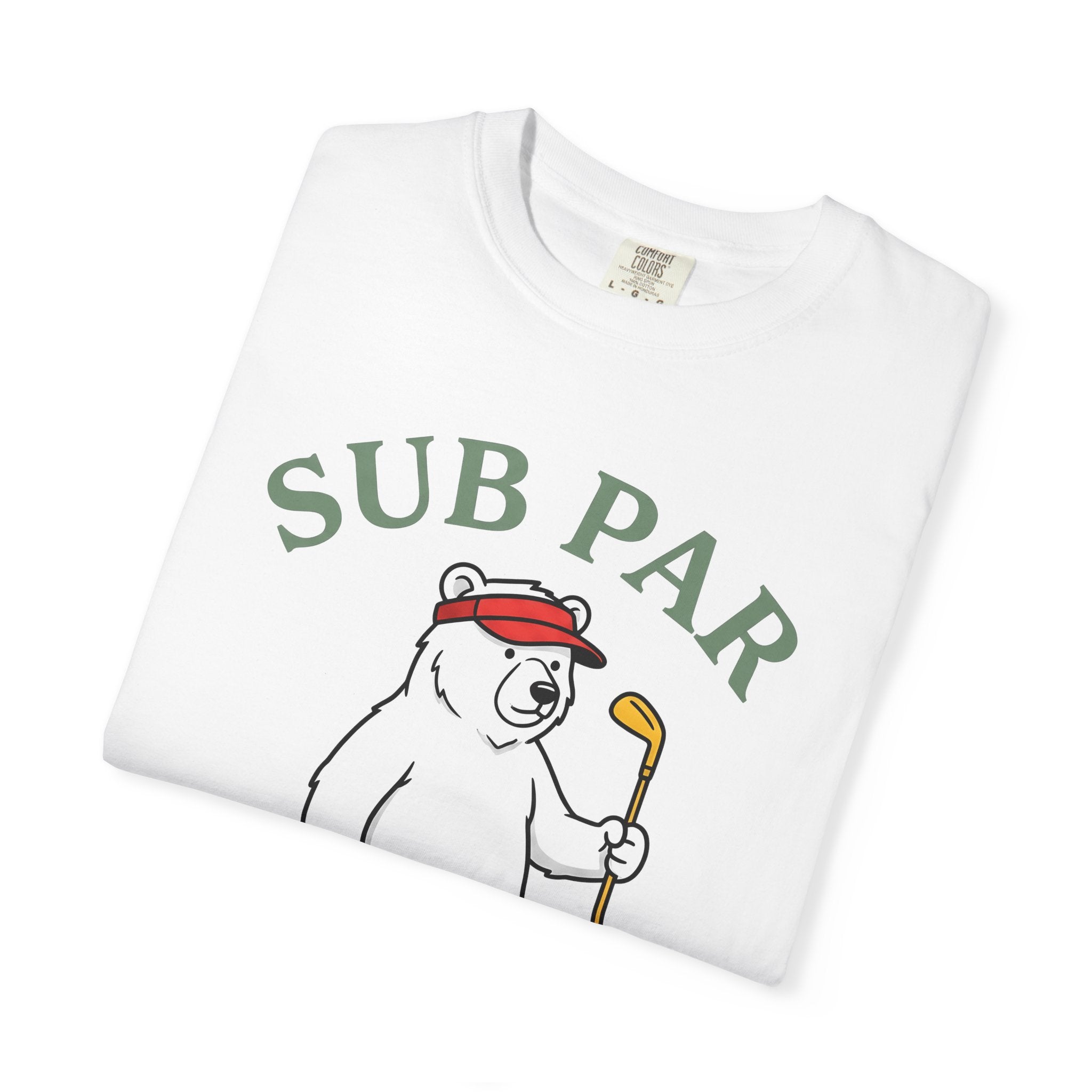Bear Golf Shirt Golf Humor Gift Women Cartoon Tee Teddy T-Shirt Golfer Fan Cartoony Tshirt Funny Graphic Minimalist Visor Tshirt