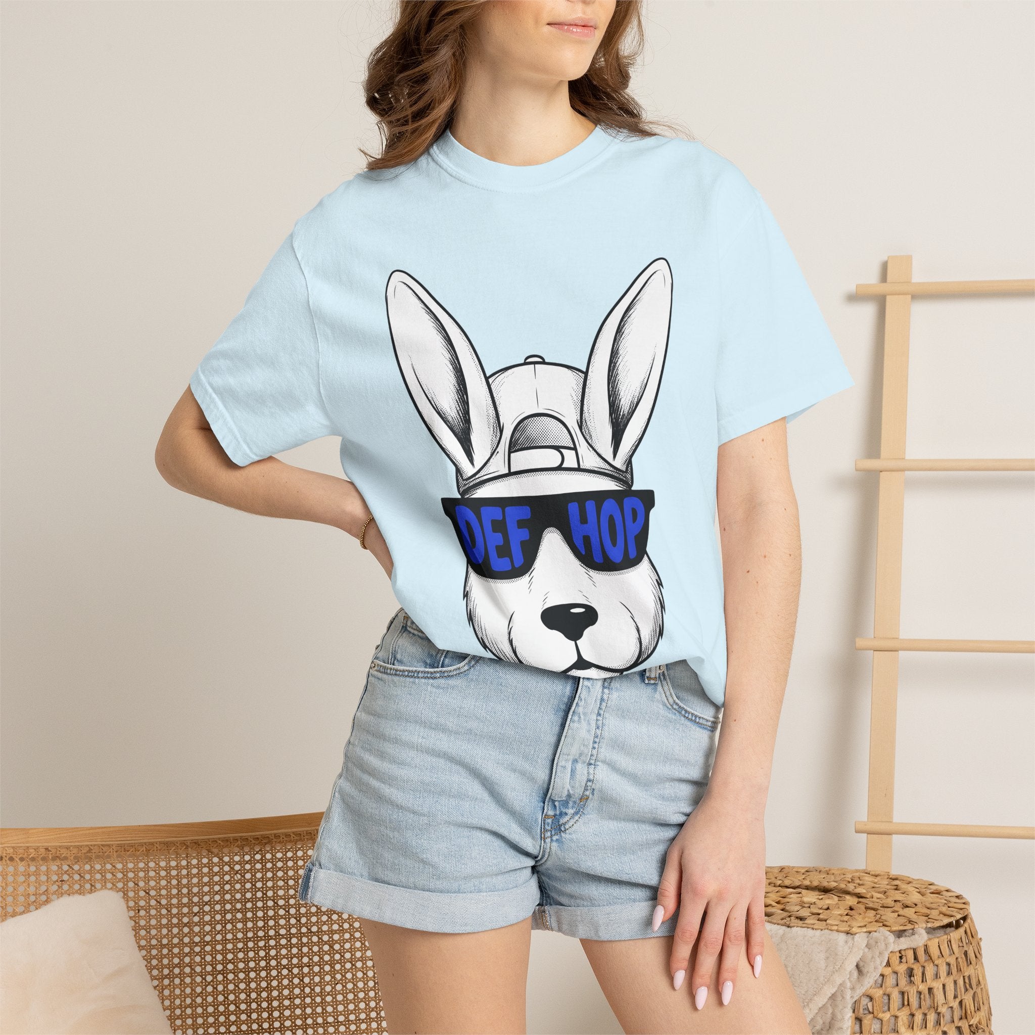 Rabbit Shades Shirt Easter Joke Gift Women Line Art Tee Bunny T-Shirt Easter Fan Hare Tshirt Pun Graphic Cartoon Ball Cap Tshirt